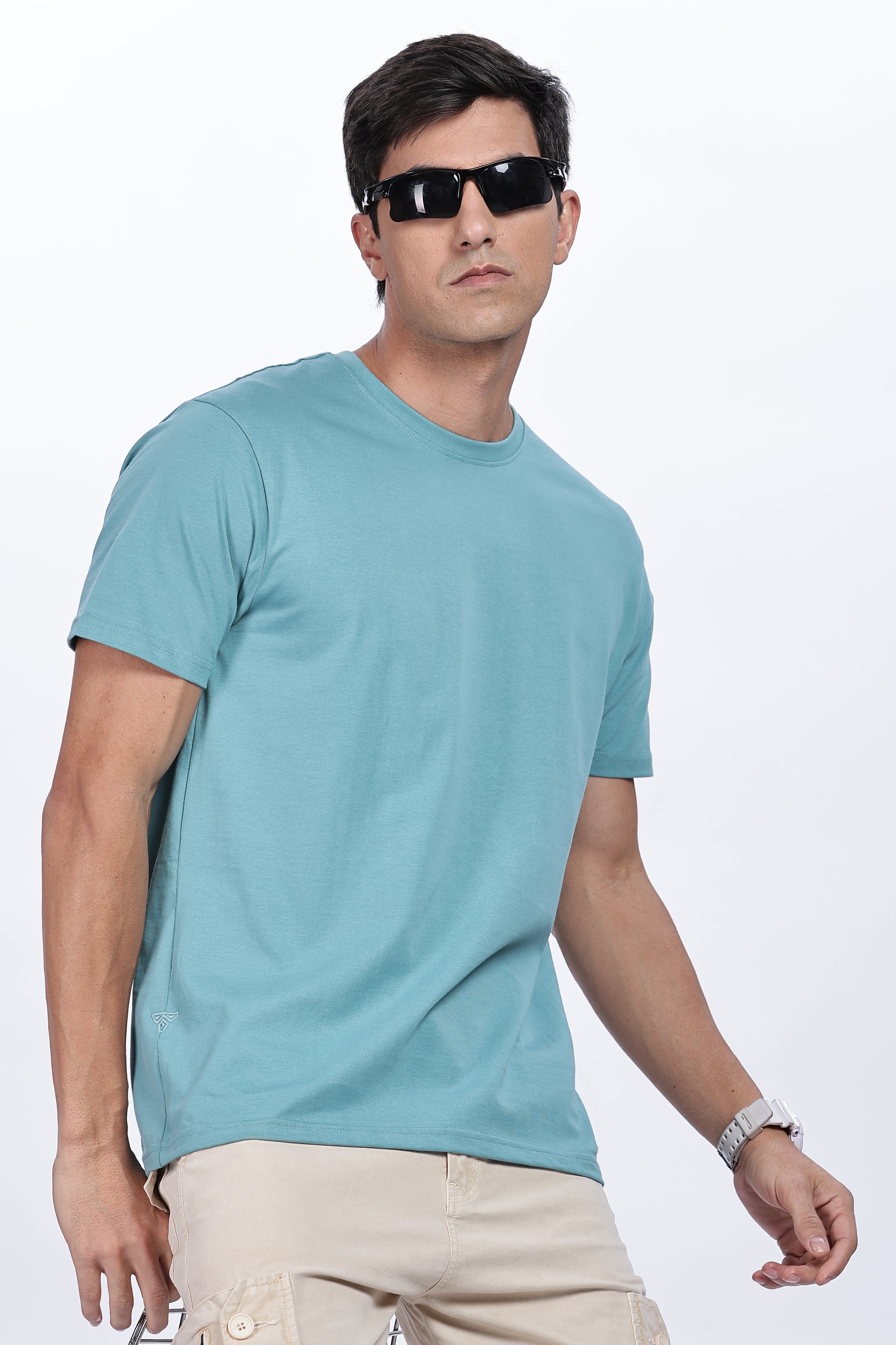 Ice Blue Regular Fit Tshirt