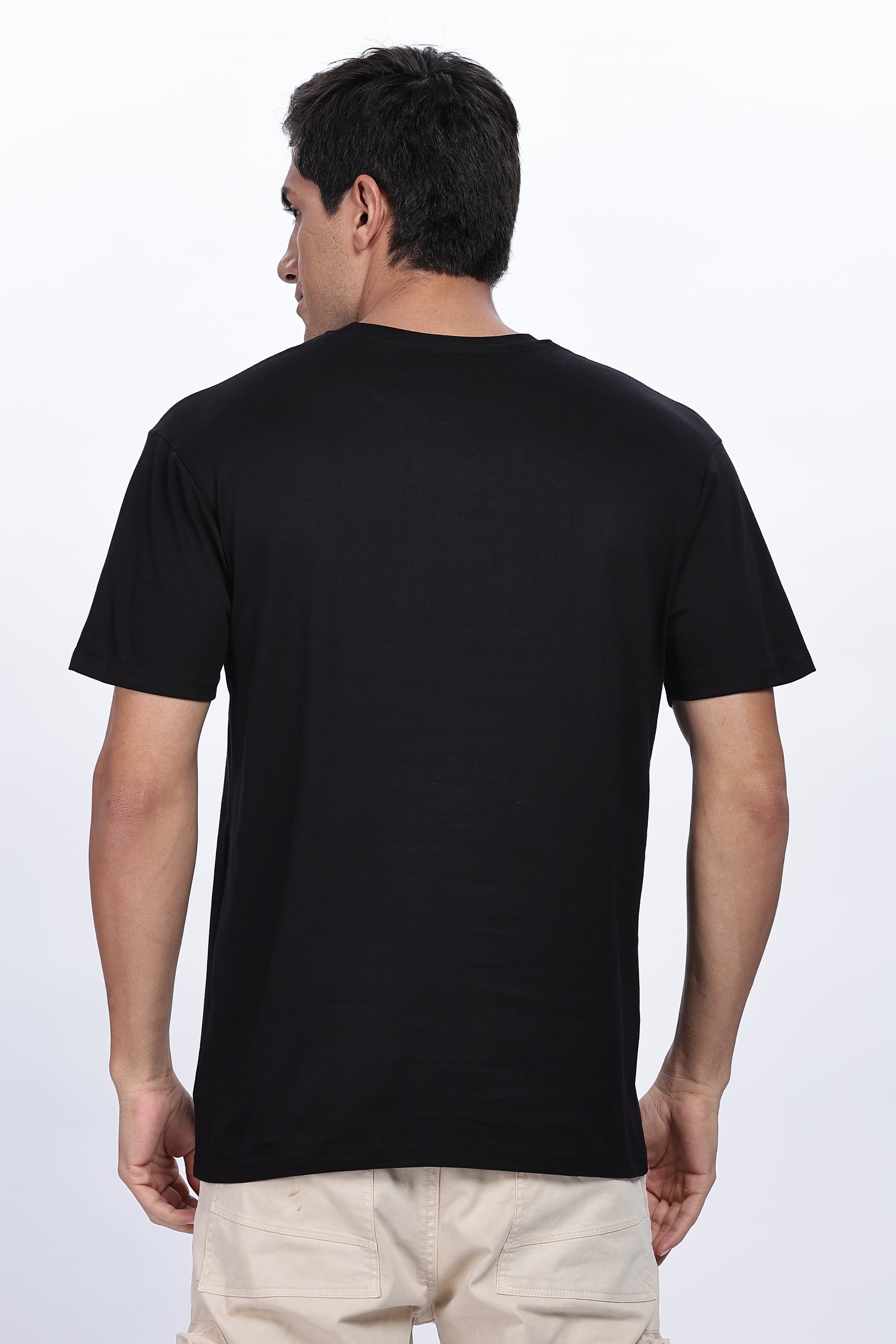 Black Regular Fit Tshirt