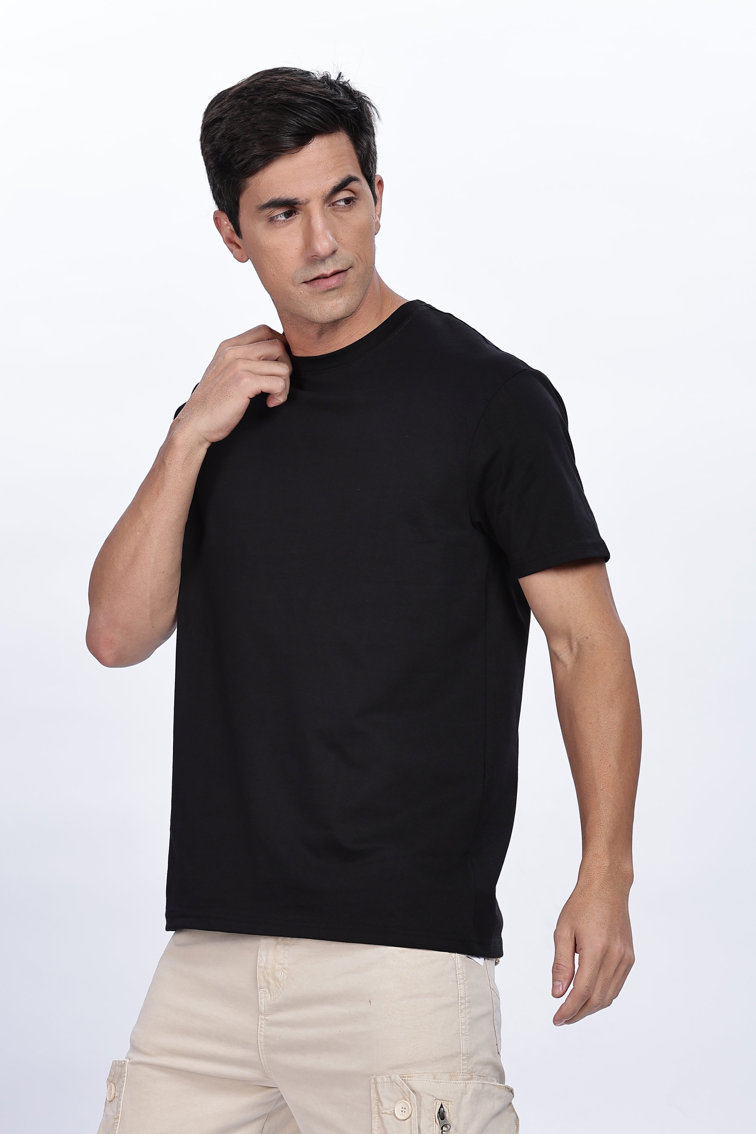 Black Regular Fit Tshirt