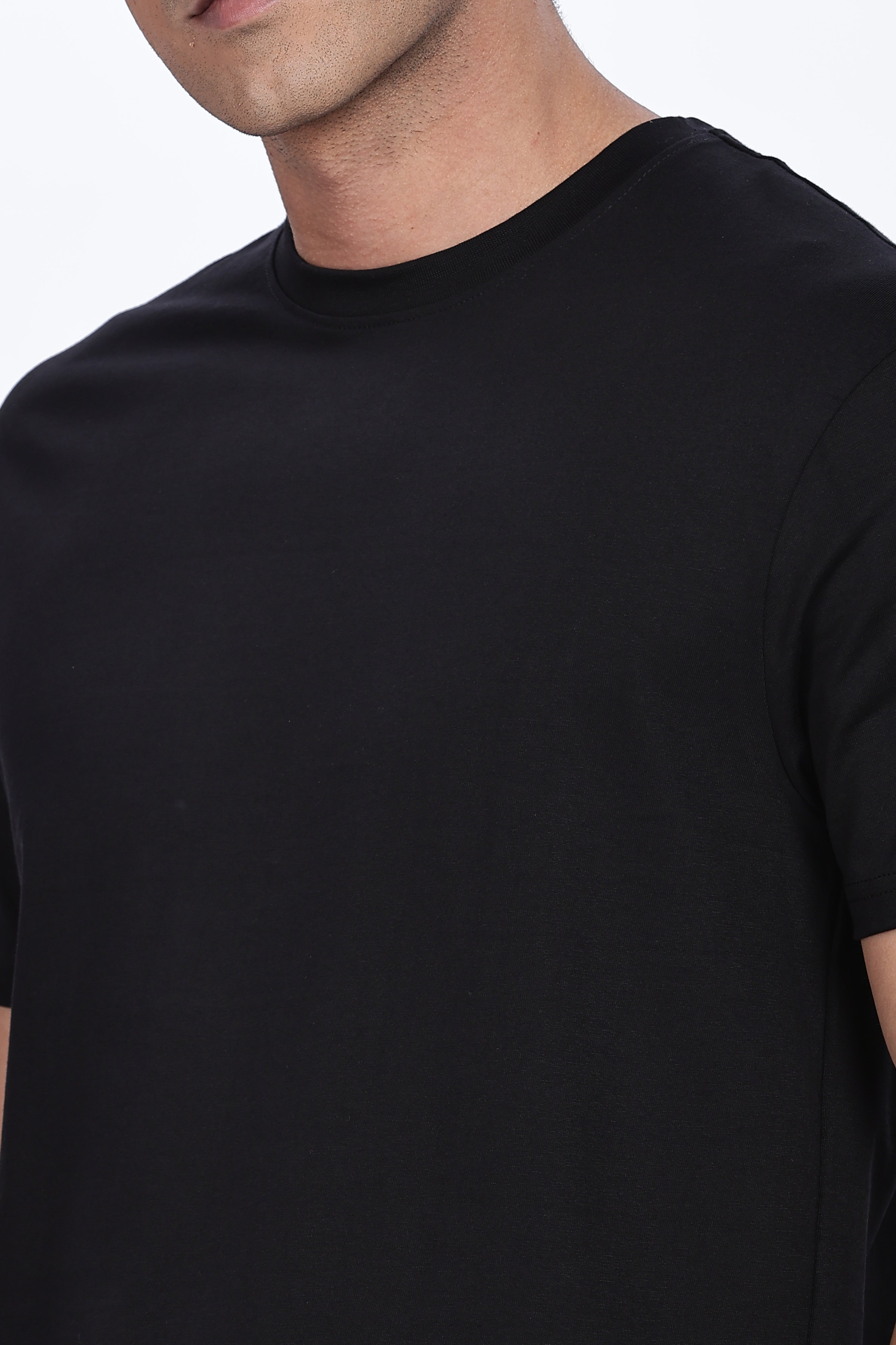 Black Regular Fit Tshirt