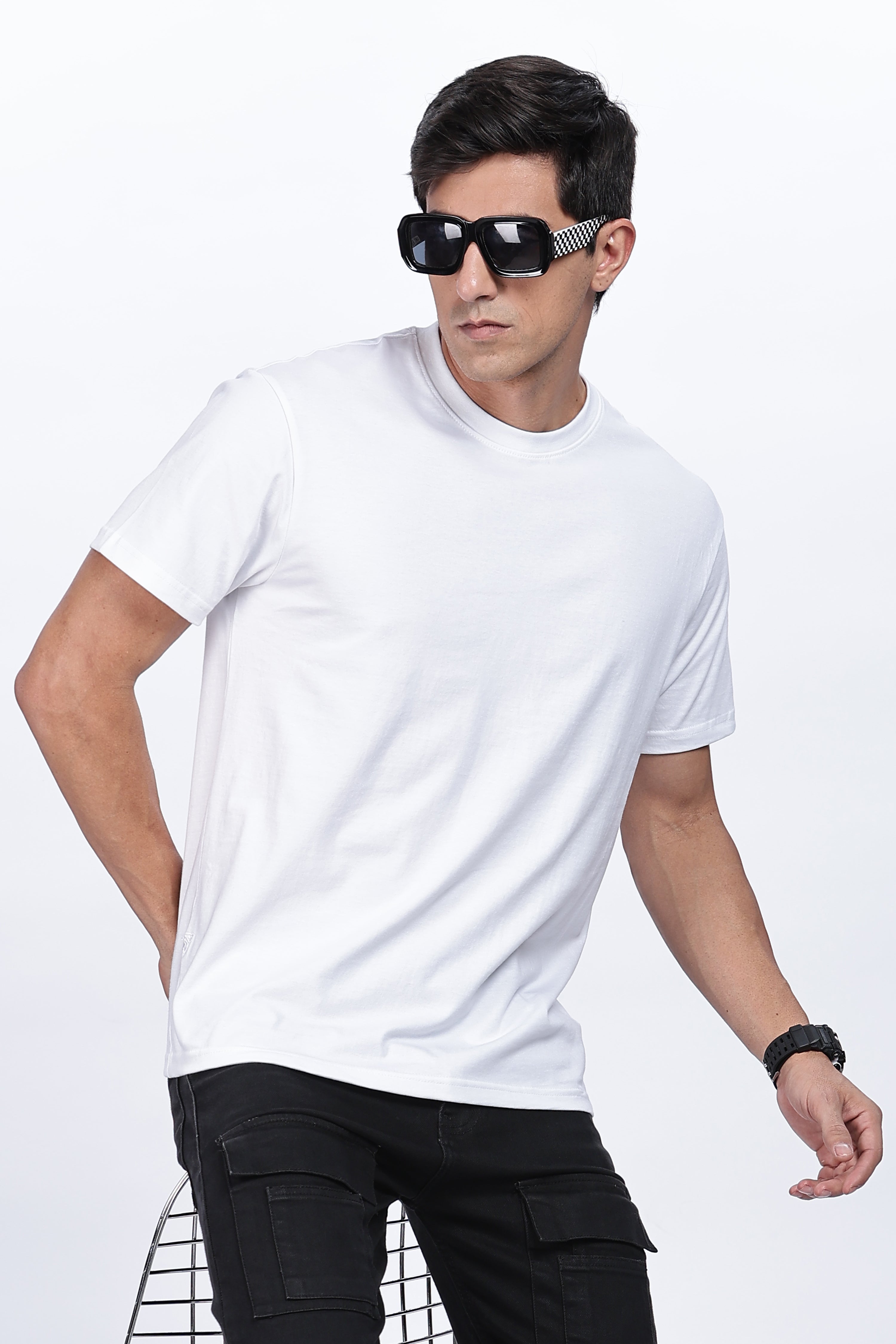 White Regular Fit Tshirt