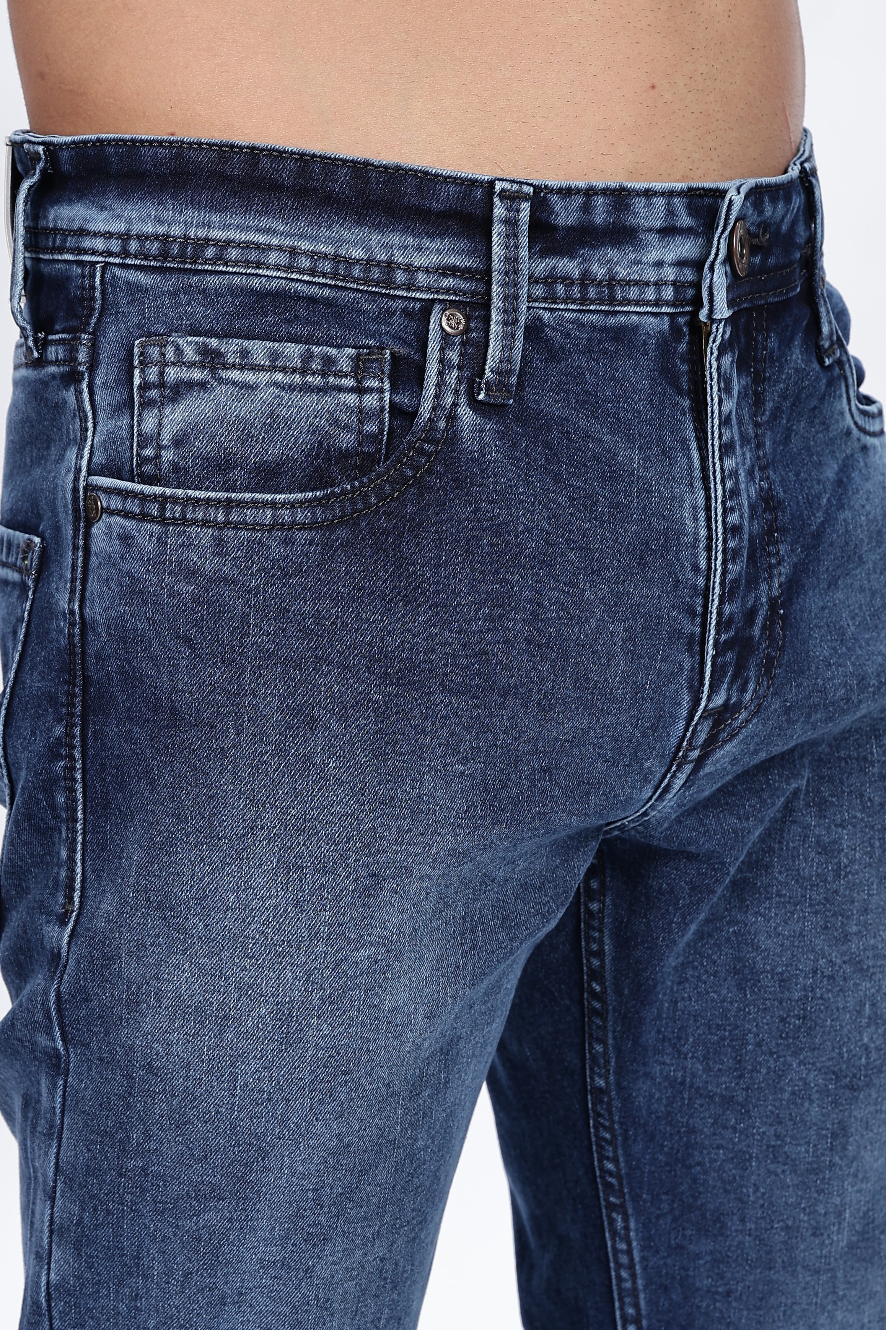 Mid Blue Mild Stone Washed Jeans