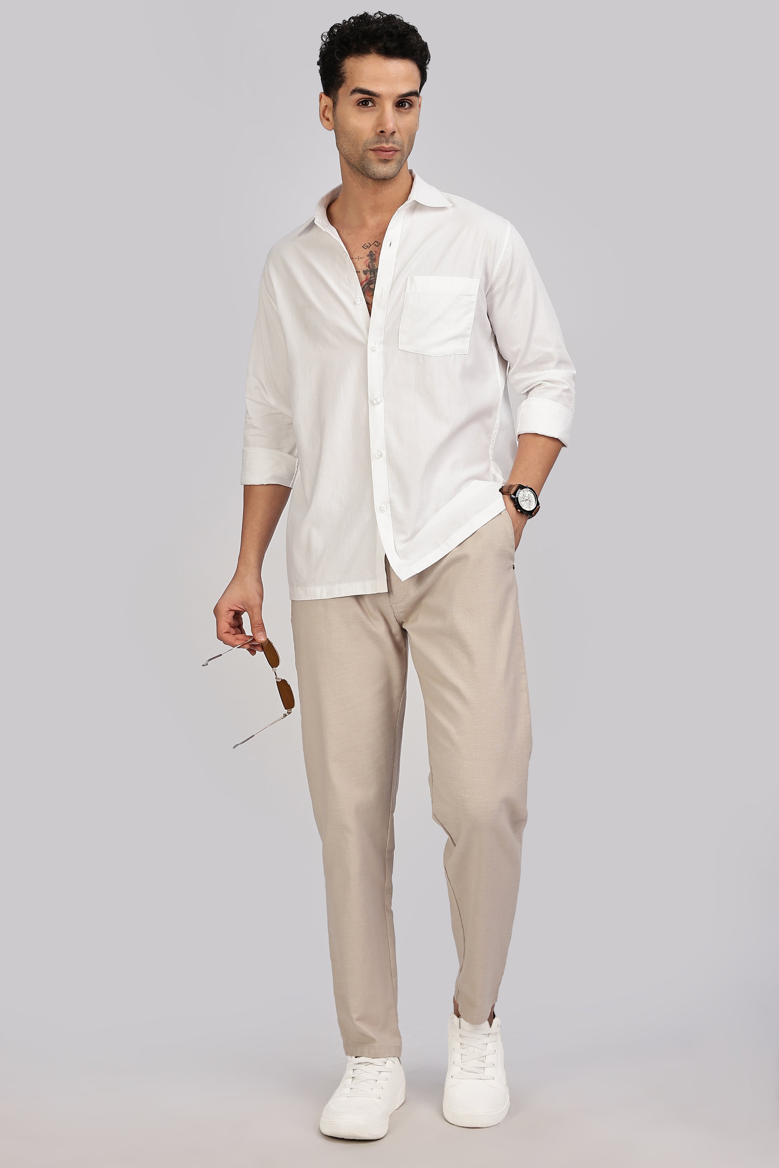 Linen Travel Beige Pants