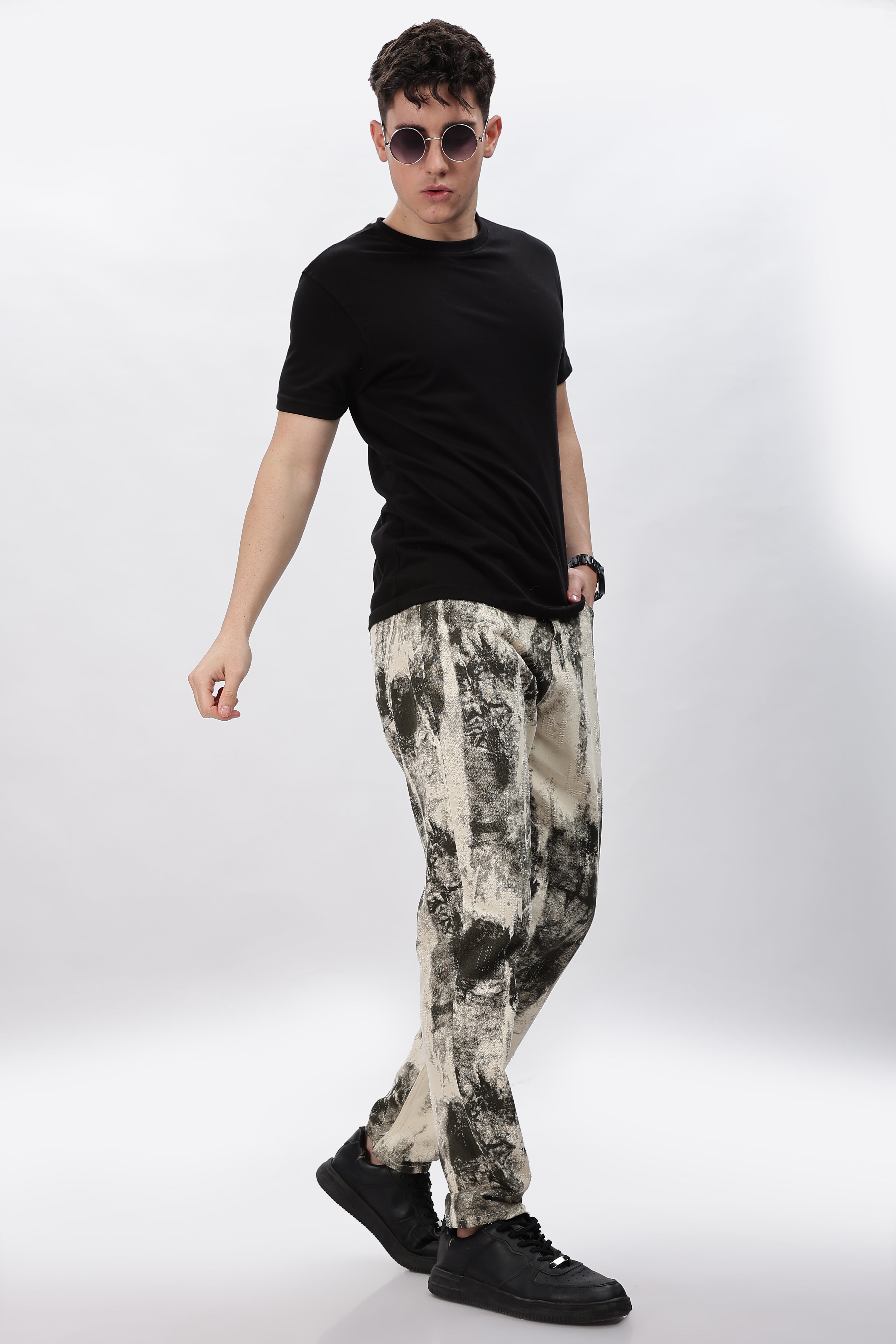 Future Dust Abstract Printed Jeans