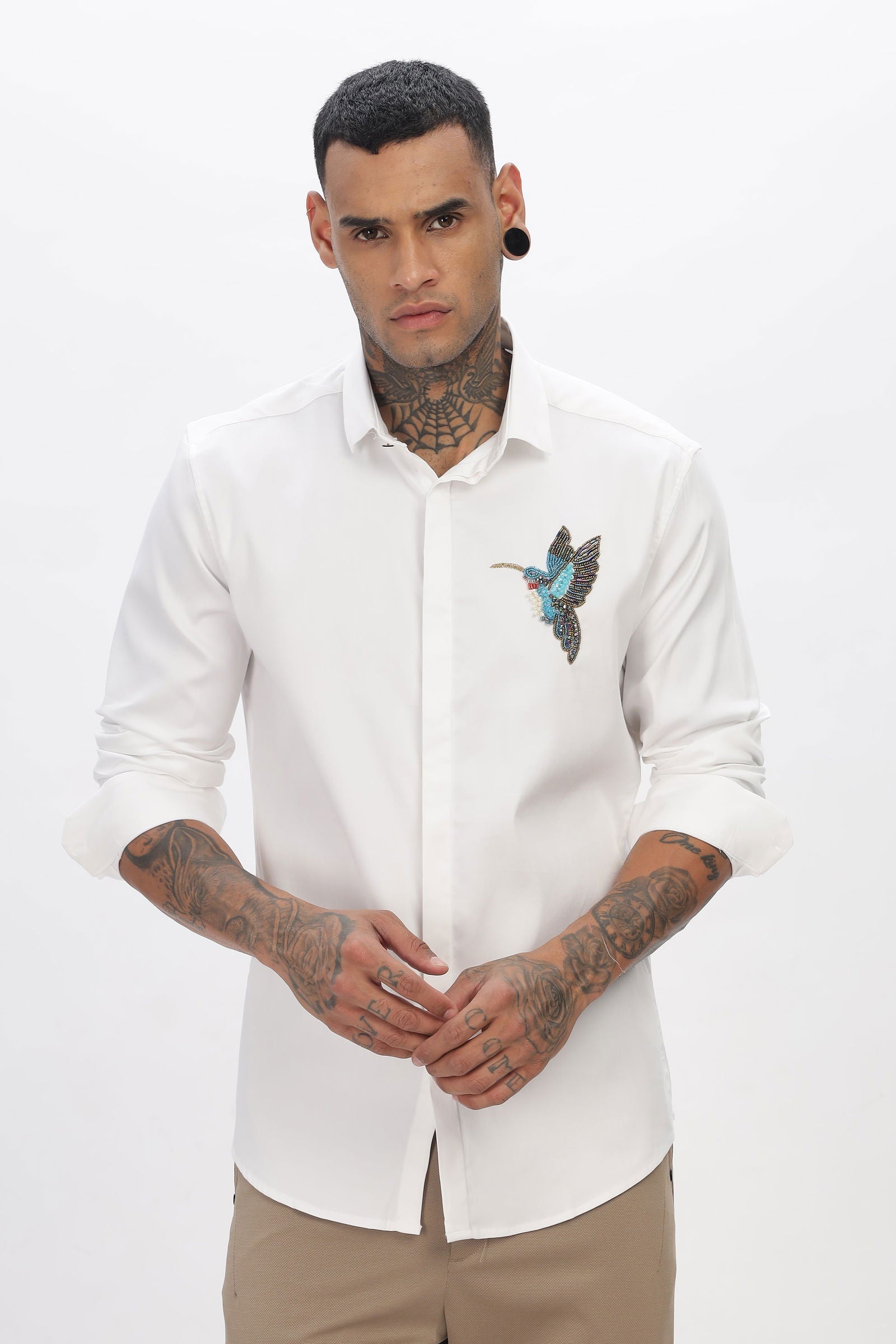 Bespoke Embroidery White Shirt - Three Days