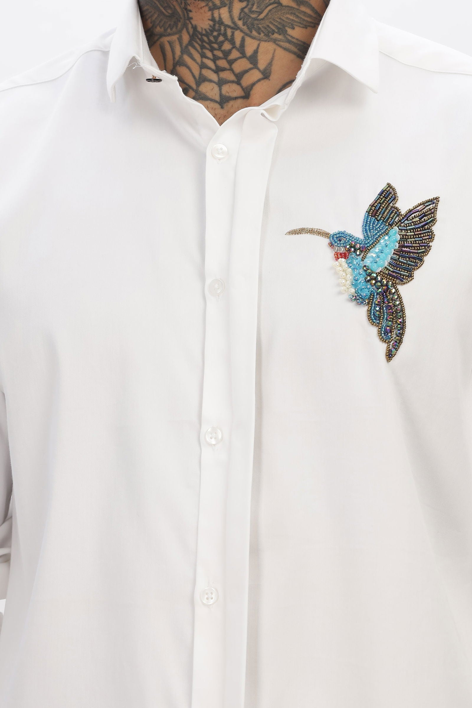 Bespoke Embroidery White Shirt - Three Days