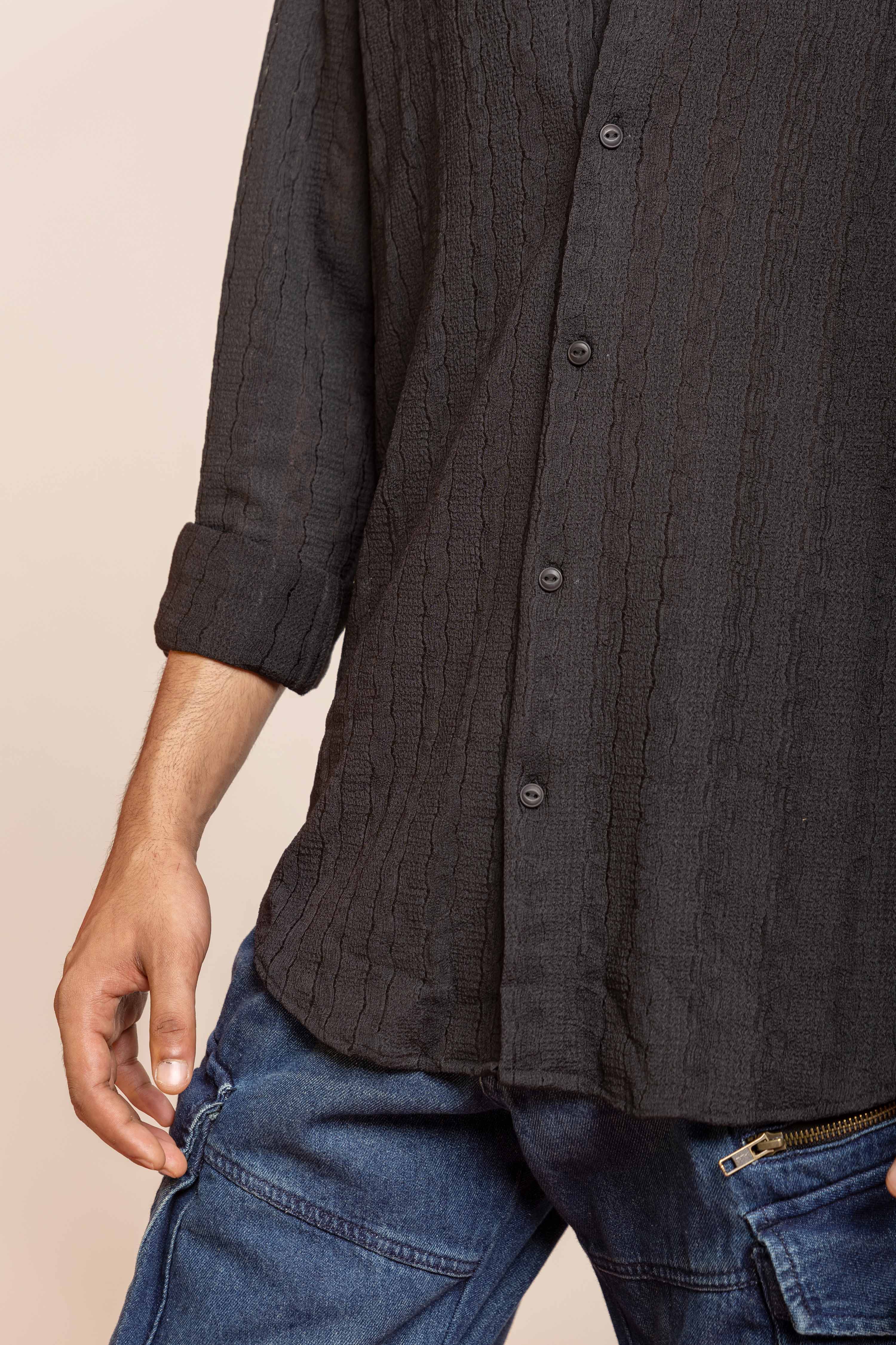 Plush Weave Textured Shirt