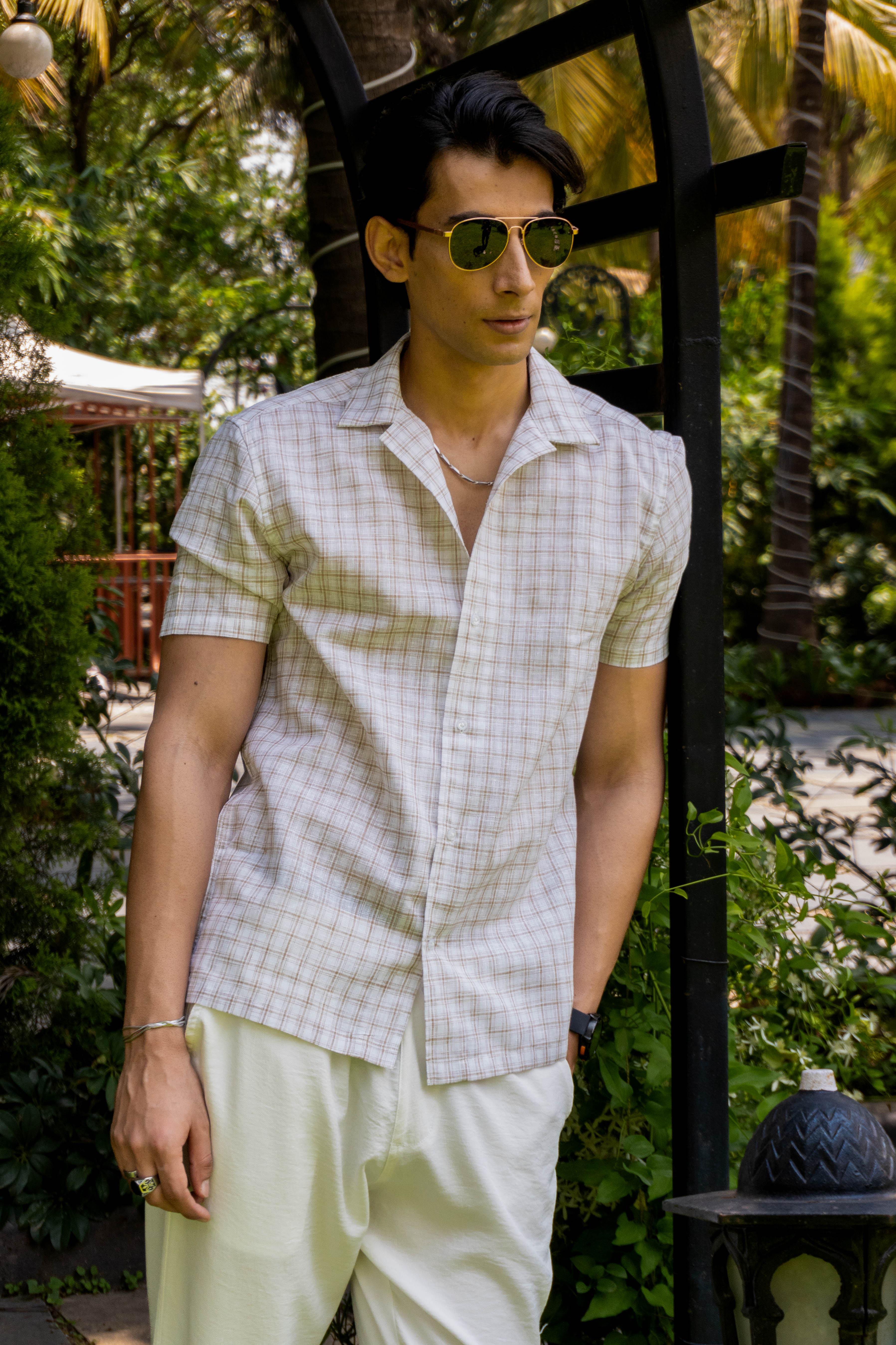 Checkered Linen Shirt