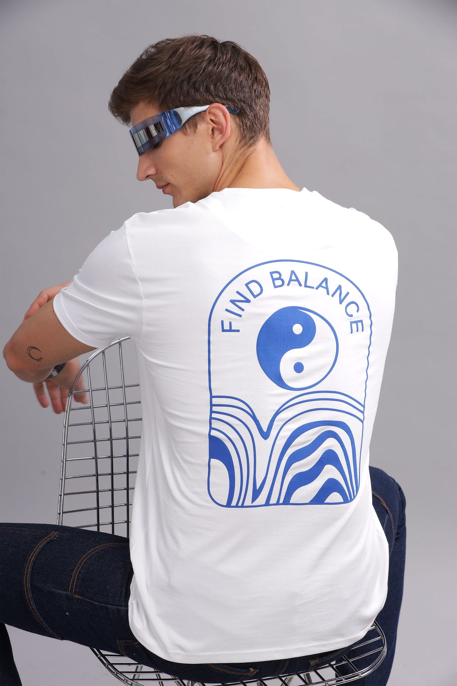 Find Balance White Tshirt - Three Days