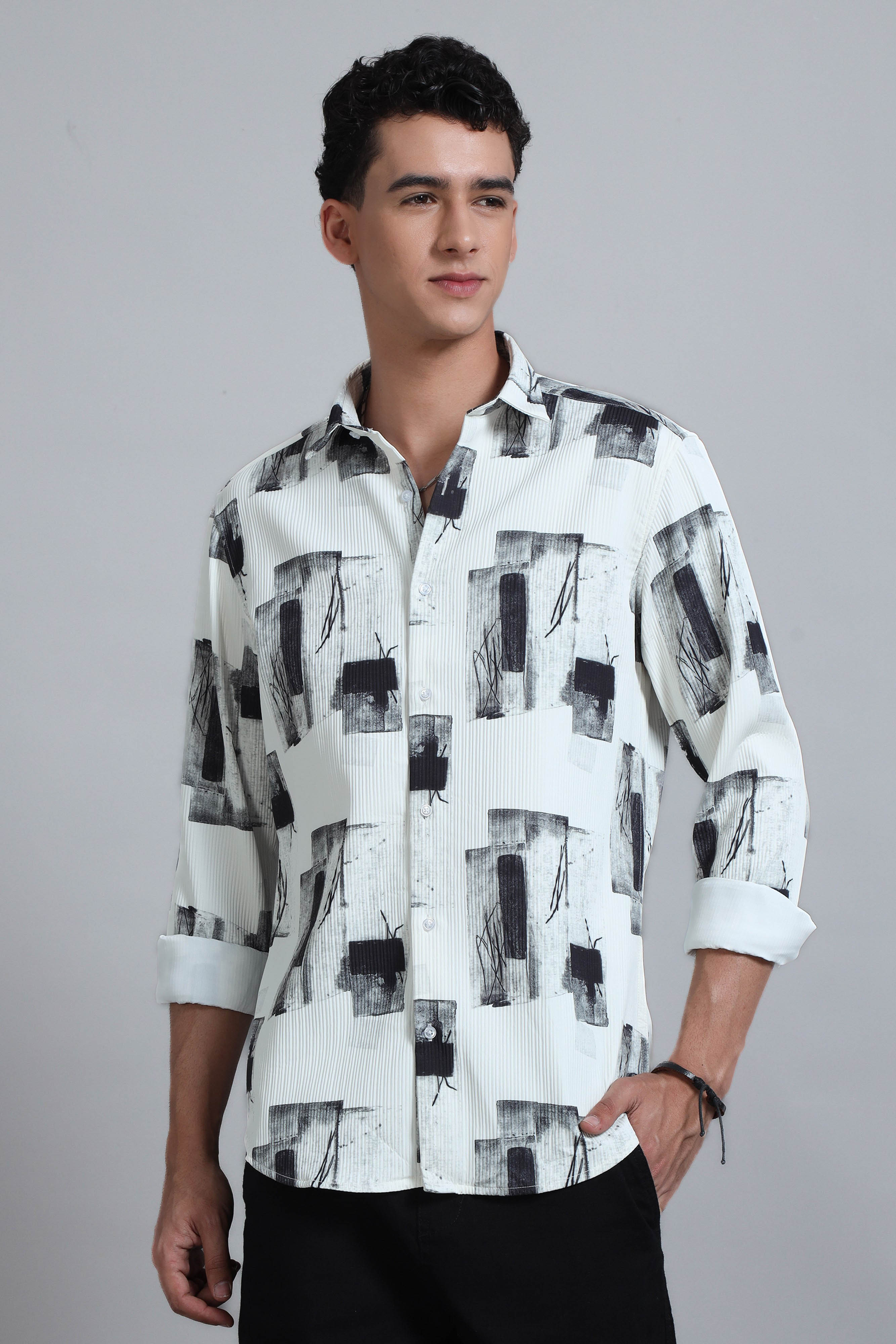 Linear Loom Textured Shirt