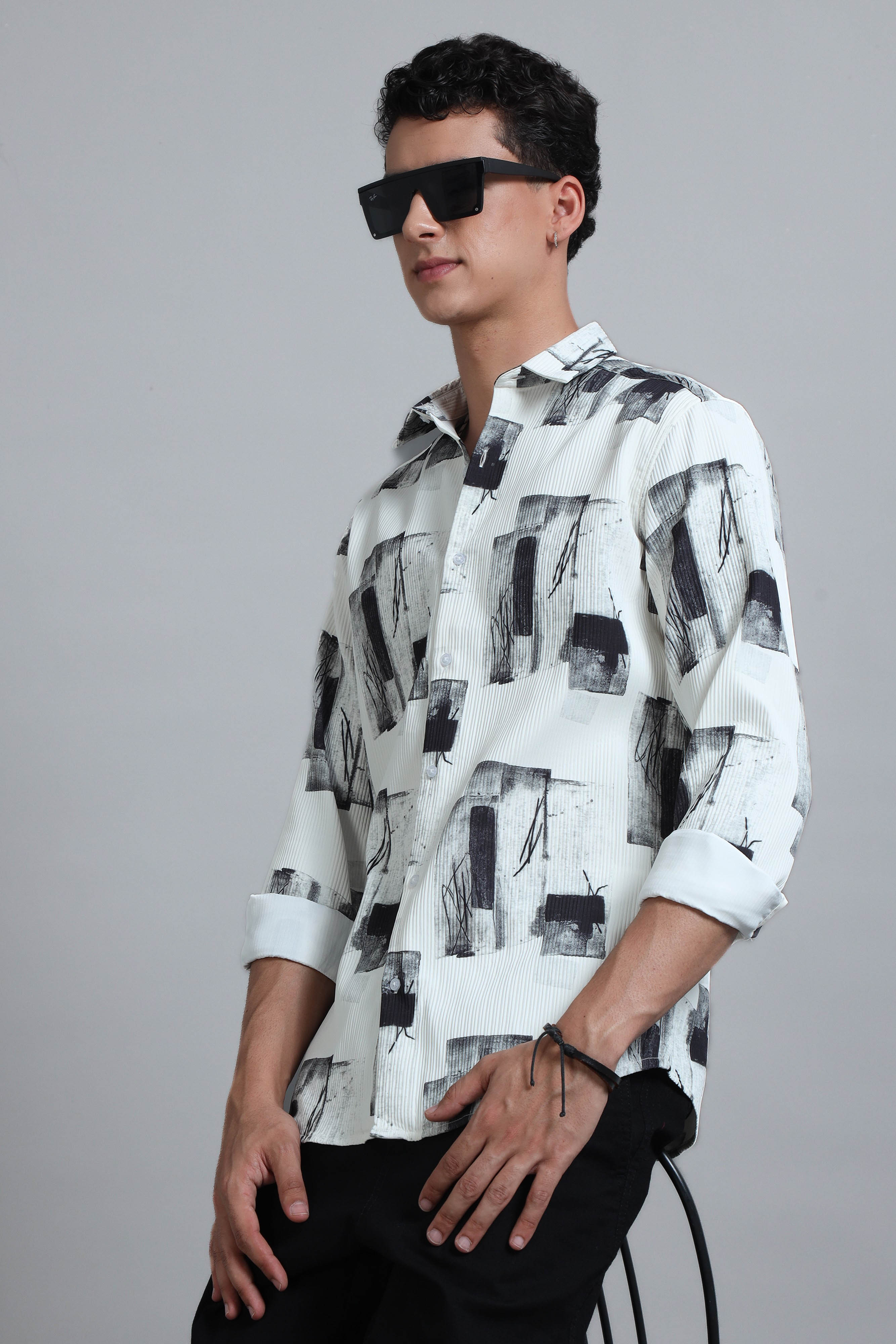 Linear Loom Textured Shirt