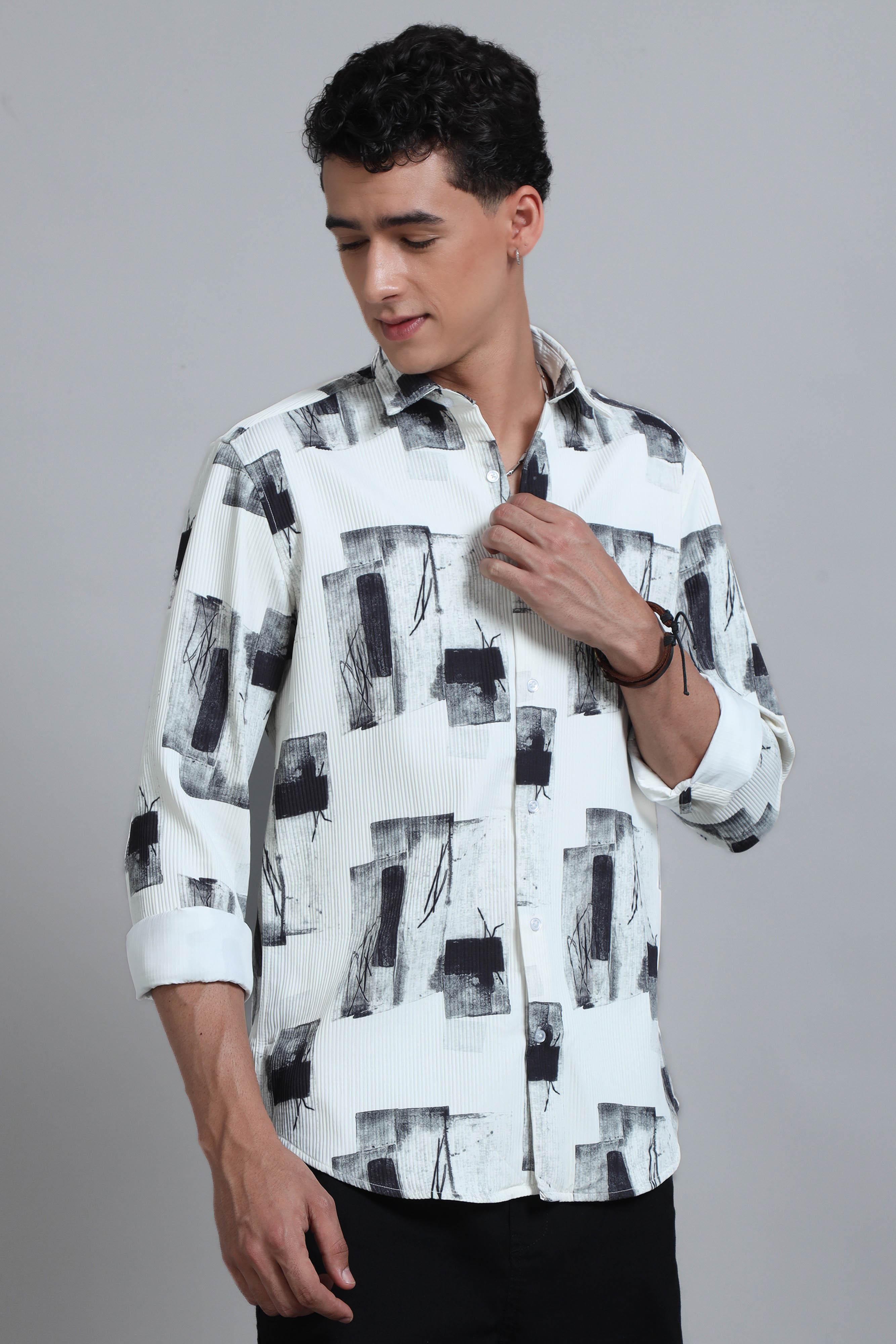 Linear Loom Textured Shirt