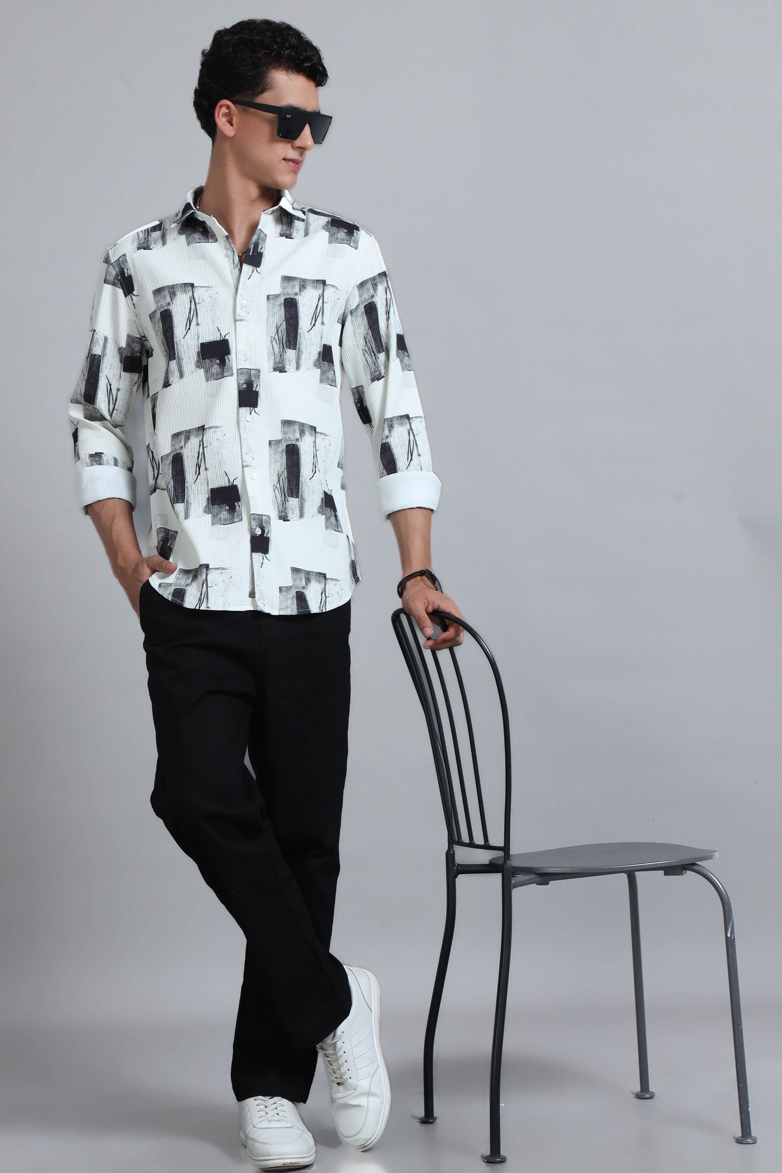 Linear Loom Textured Shirt