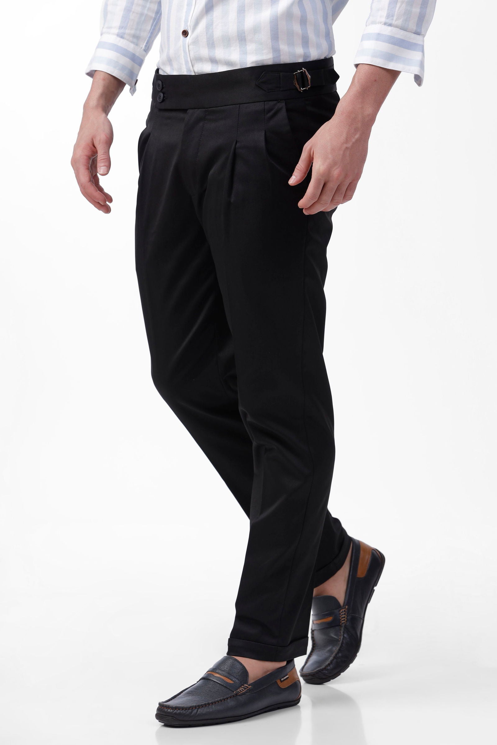 Korean Ankle Fit Black Trouser - Three Days