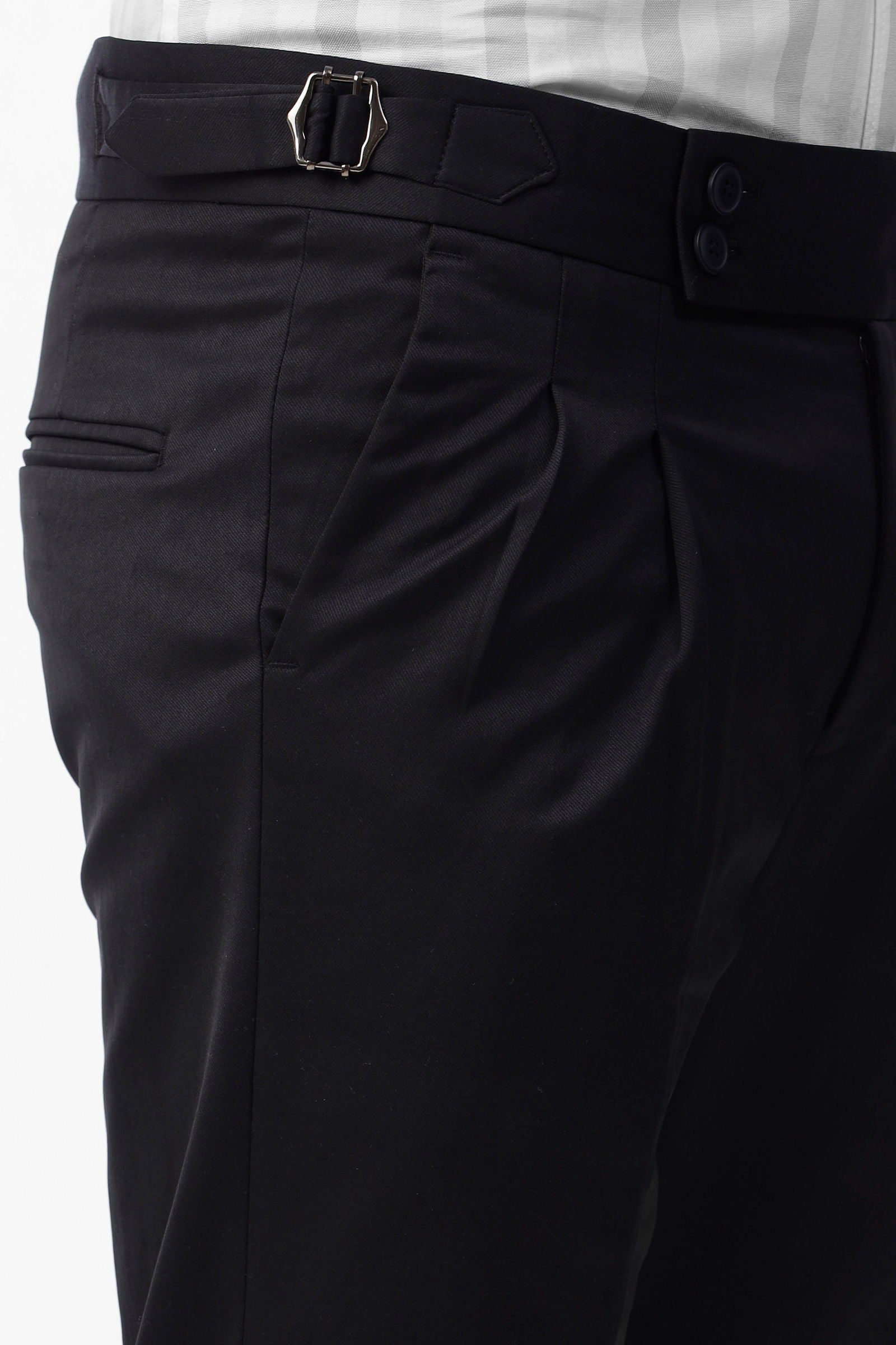 Korean Ankle Fit Black Trouser - Three Days