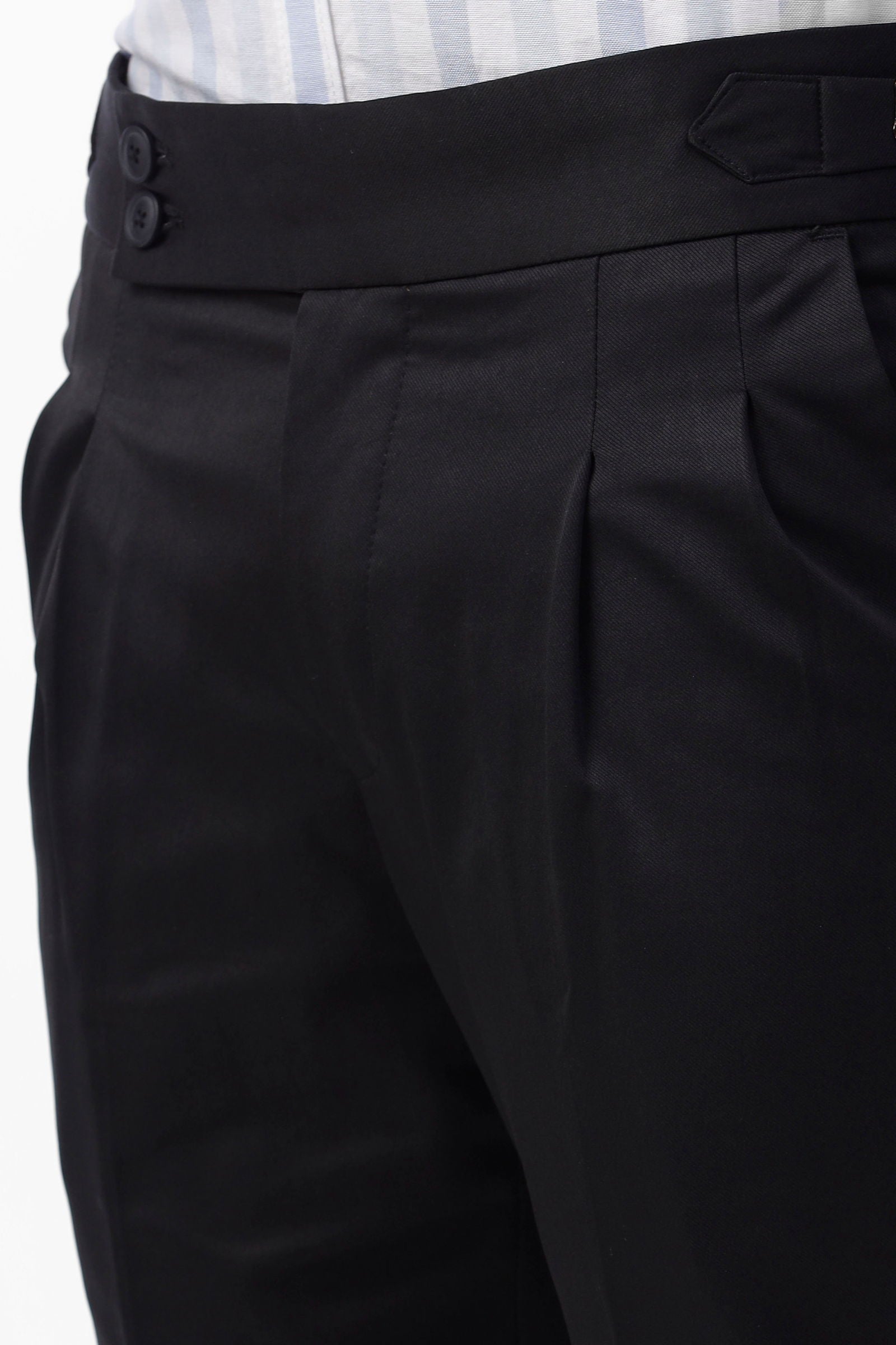 Korean Ankle Fit Black Trouser - Three Days