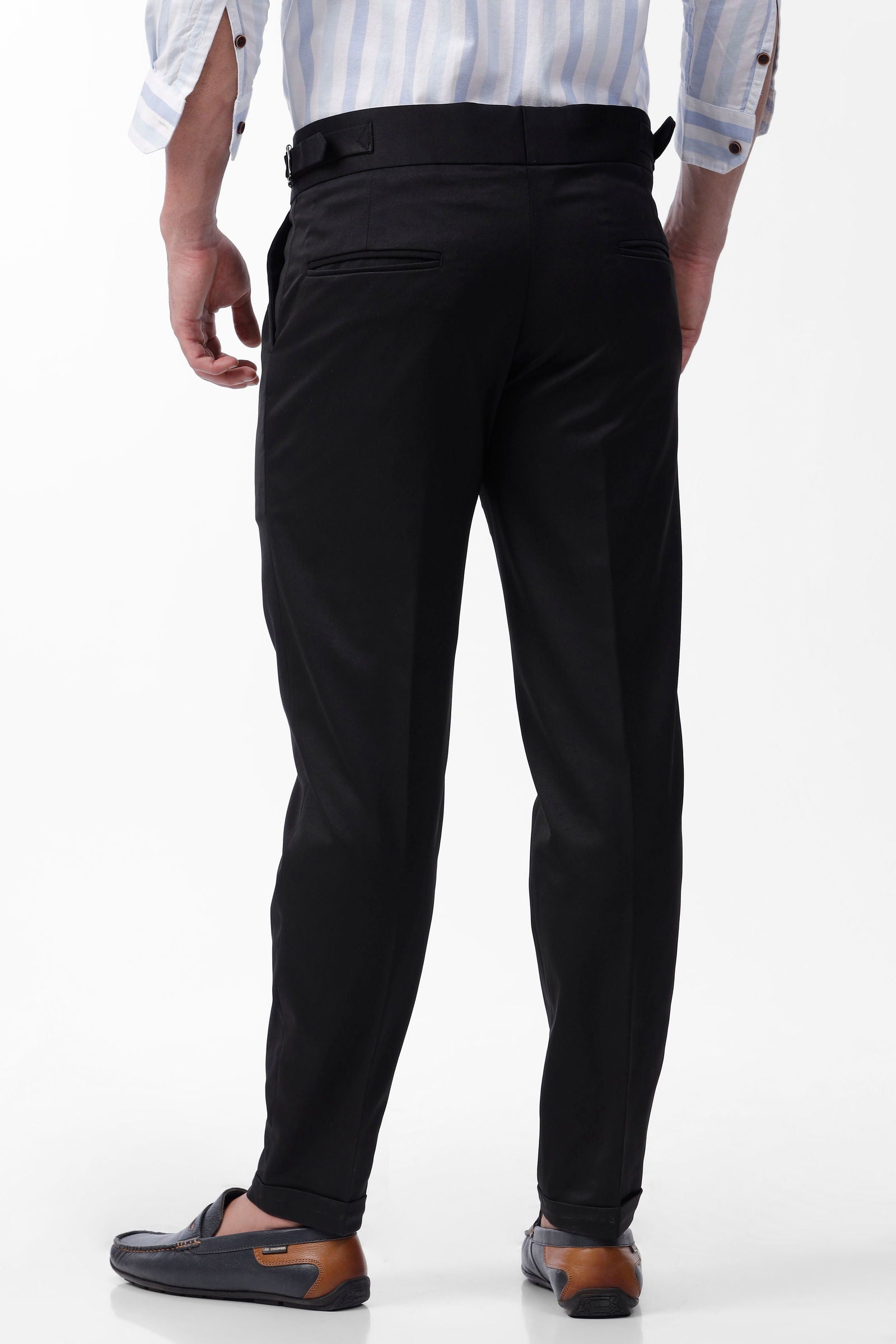 Korean Ankle Fit Black Trouser - Three Days