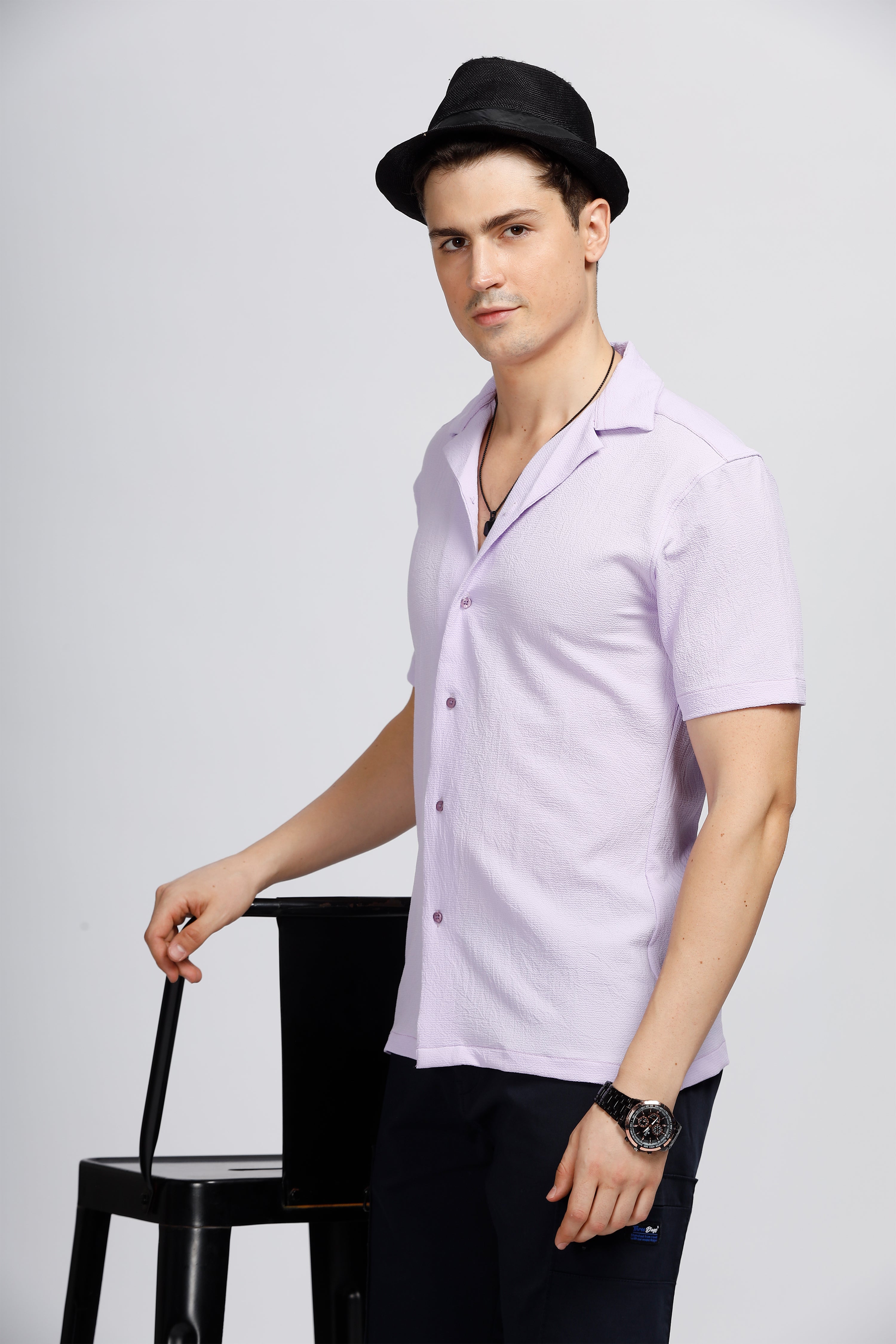 Pure Hue Cuban Collar Shirt