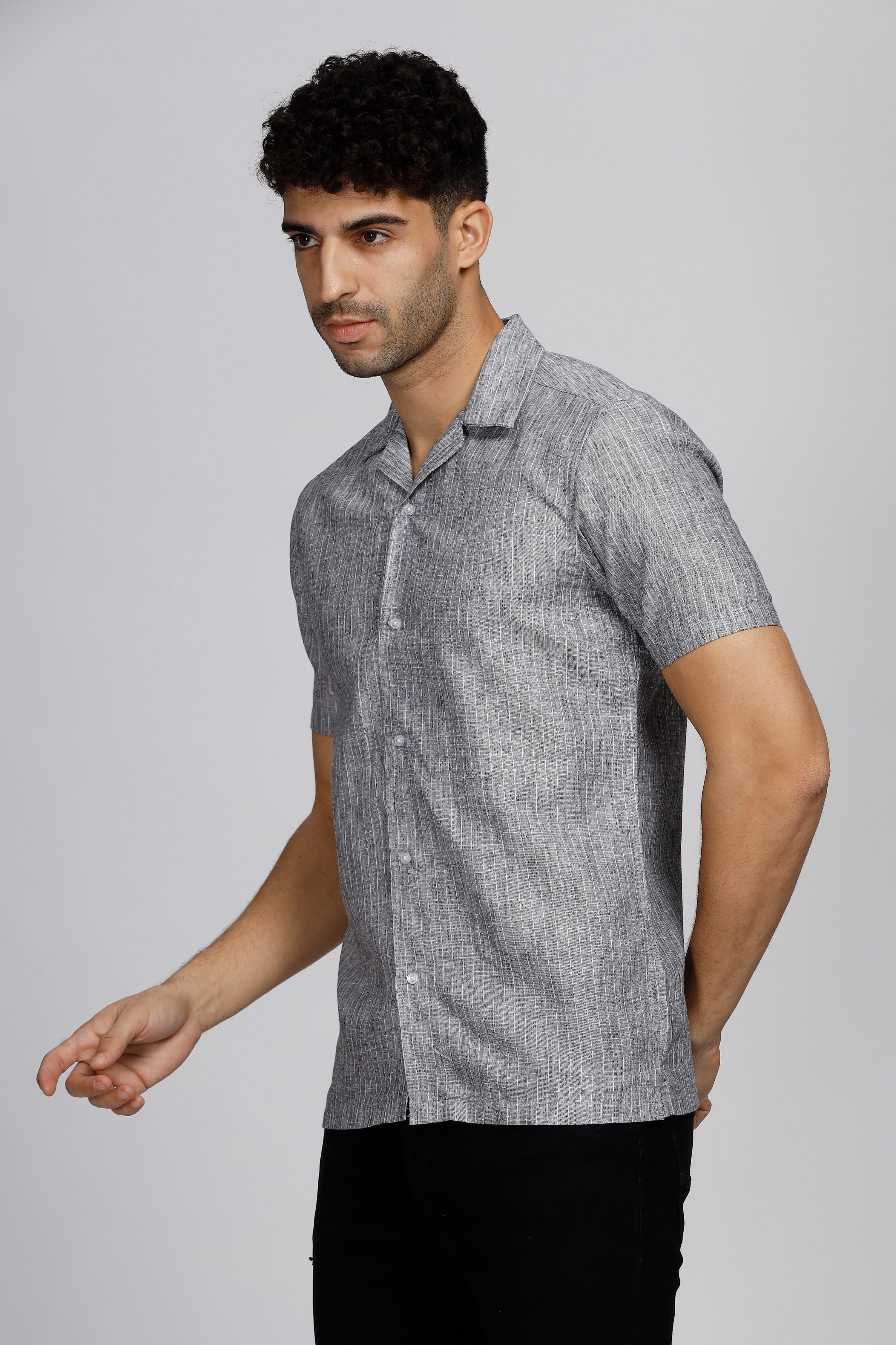 Pure Essence Solid Linen Shirt