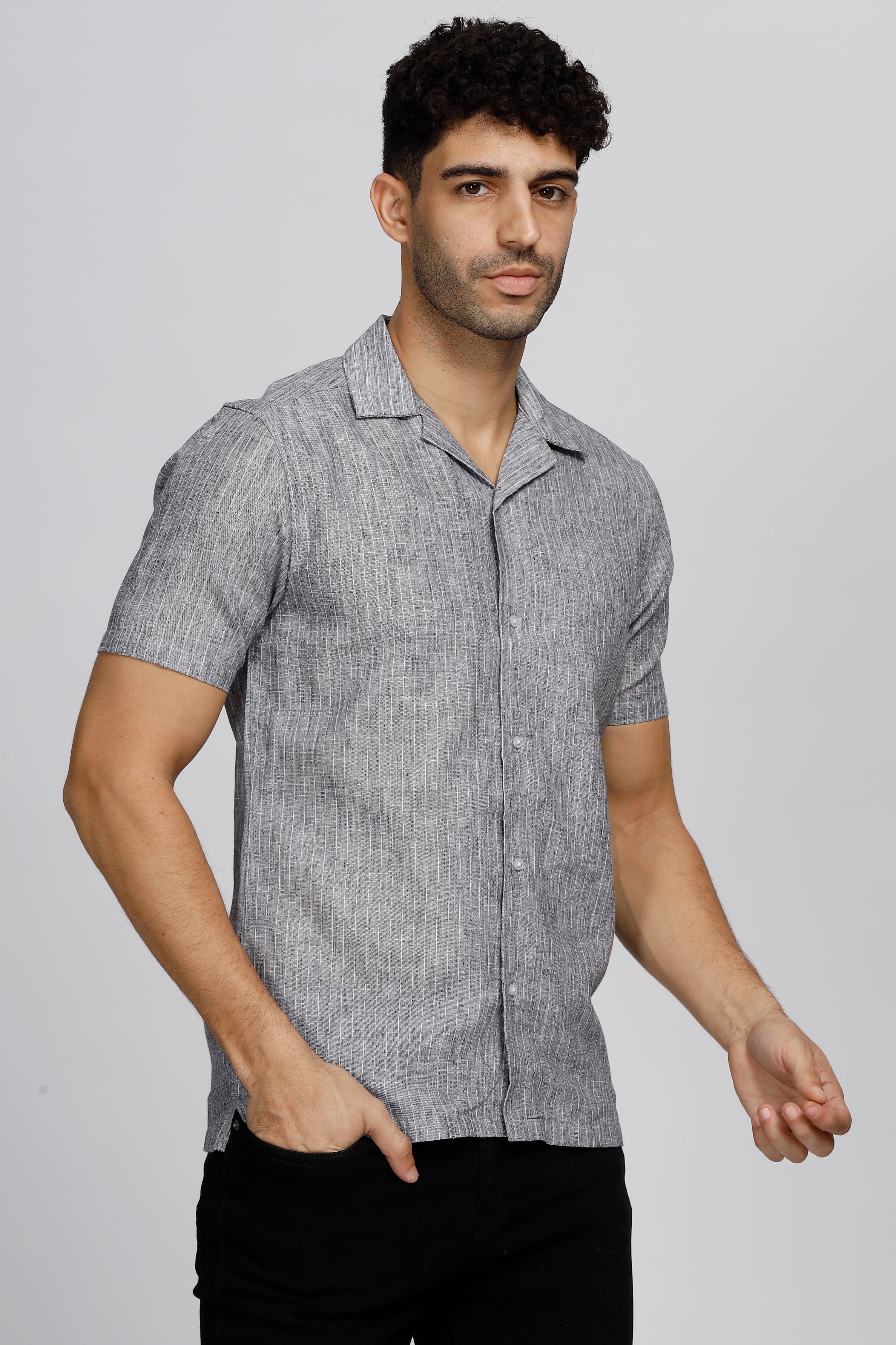 Pure Essence Solid Linen Shirt