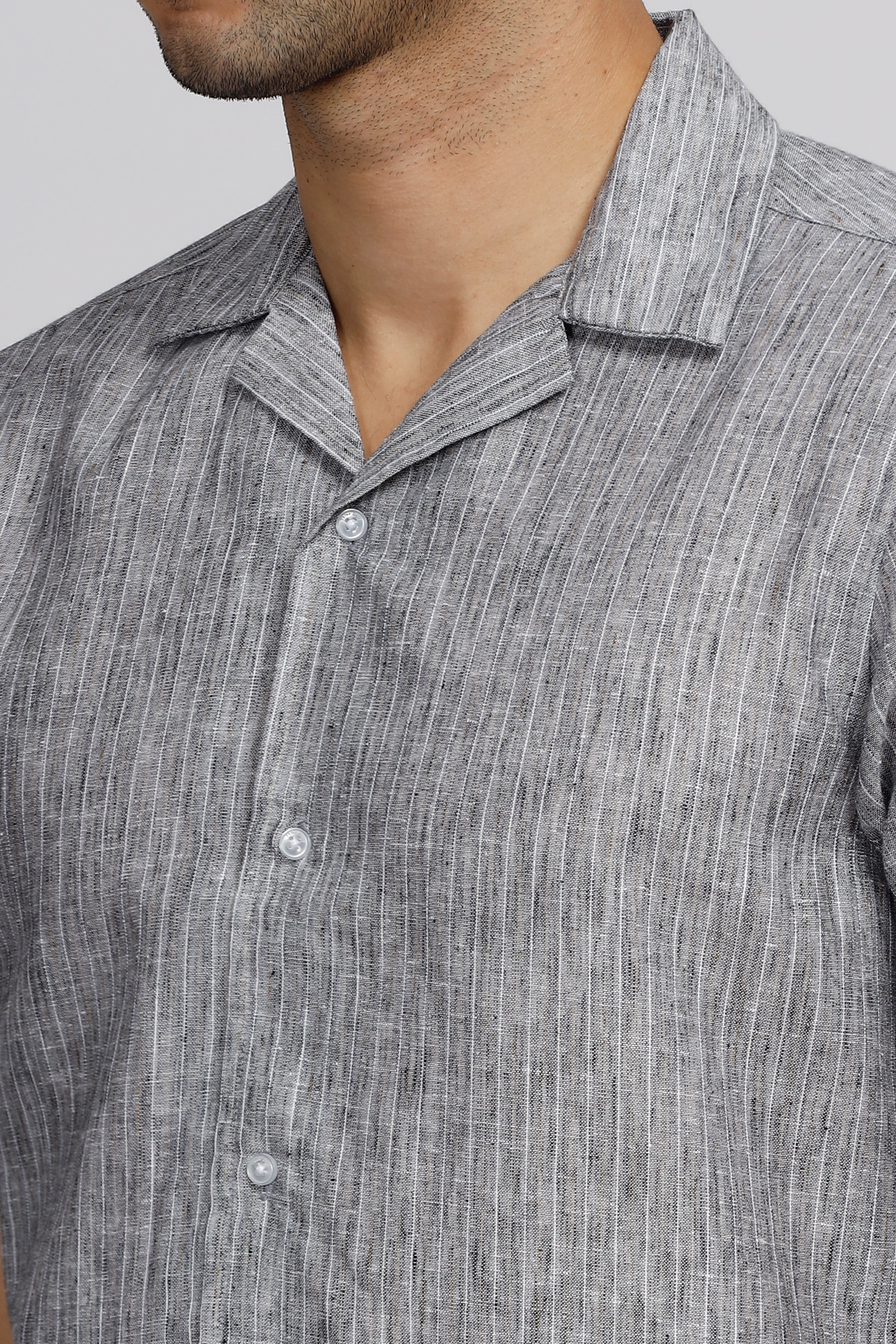 Pure Essence Solid Linen Shirt