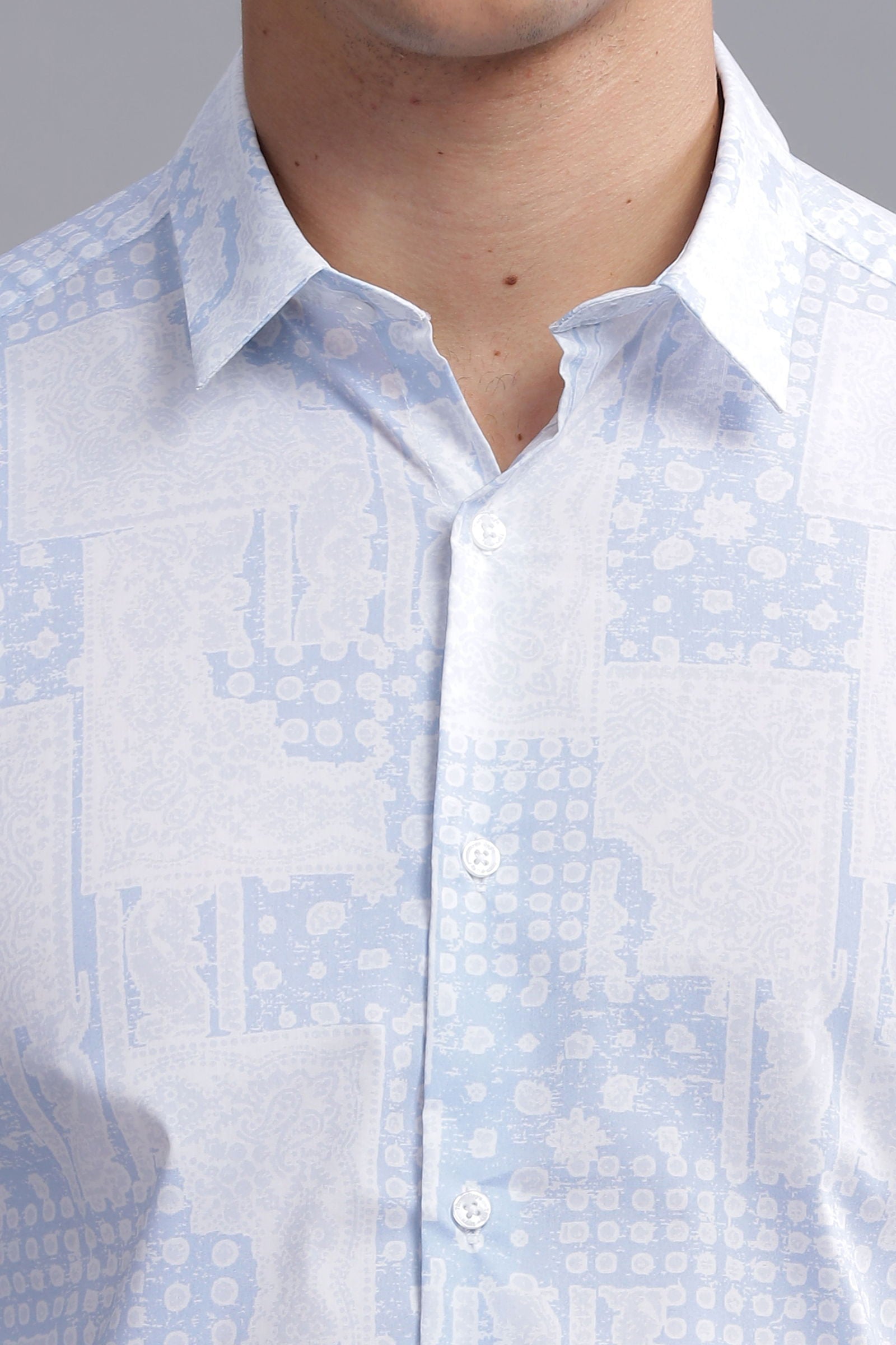 Luminous Abstract Print Full Sleeves Shirt - Three Days