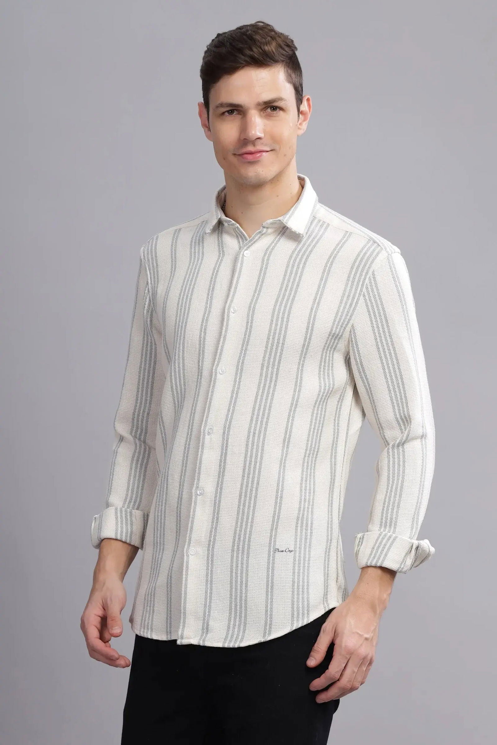 Plush Pick Textured Blended Shirt - Three Days