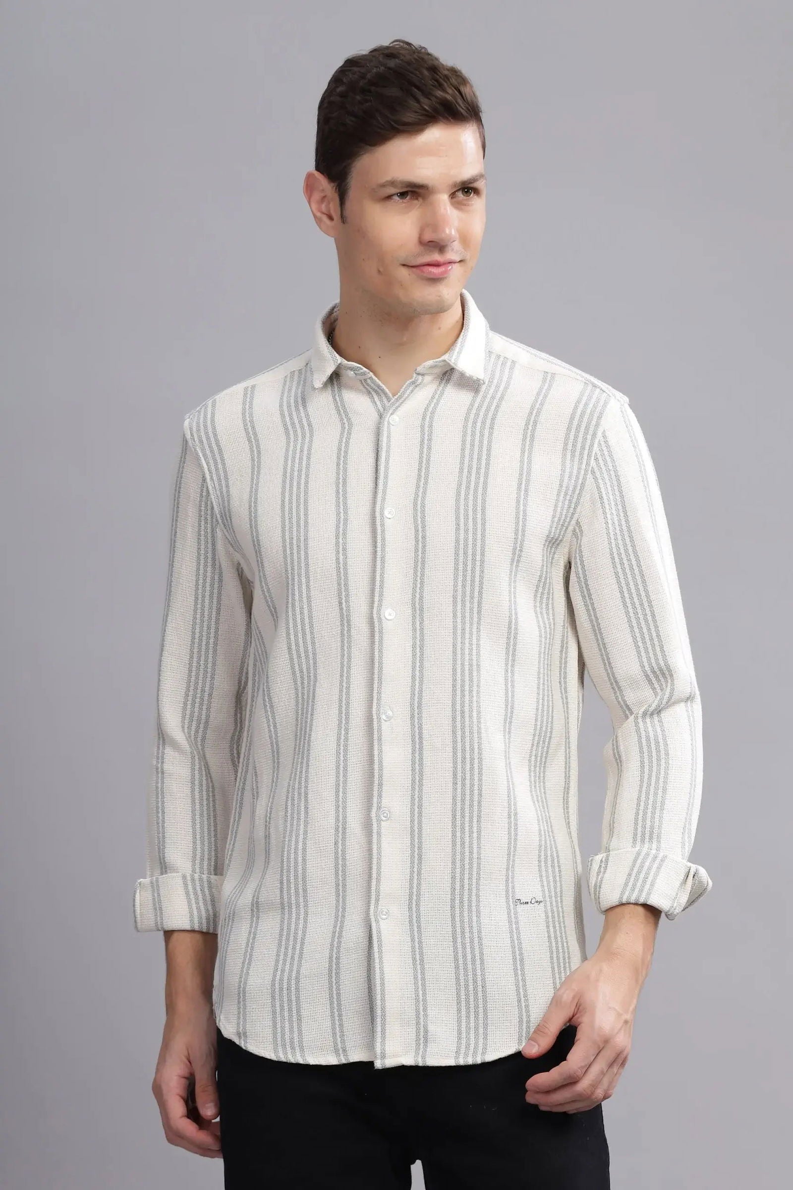 Plush Pick Textured Blended Shirt - Three Days