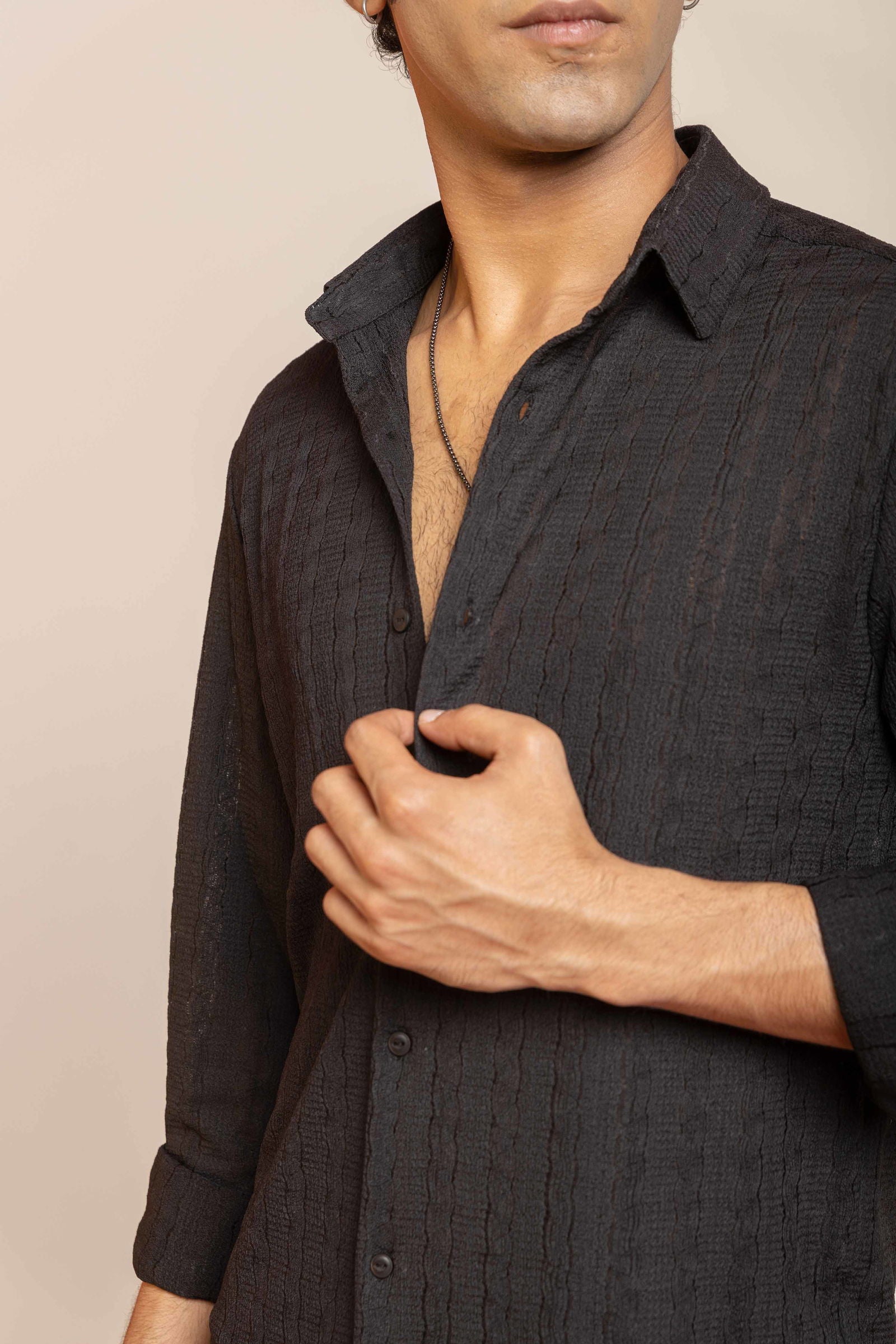 Plush Weave Textured Shirt - Three Days