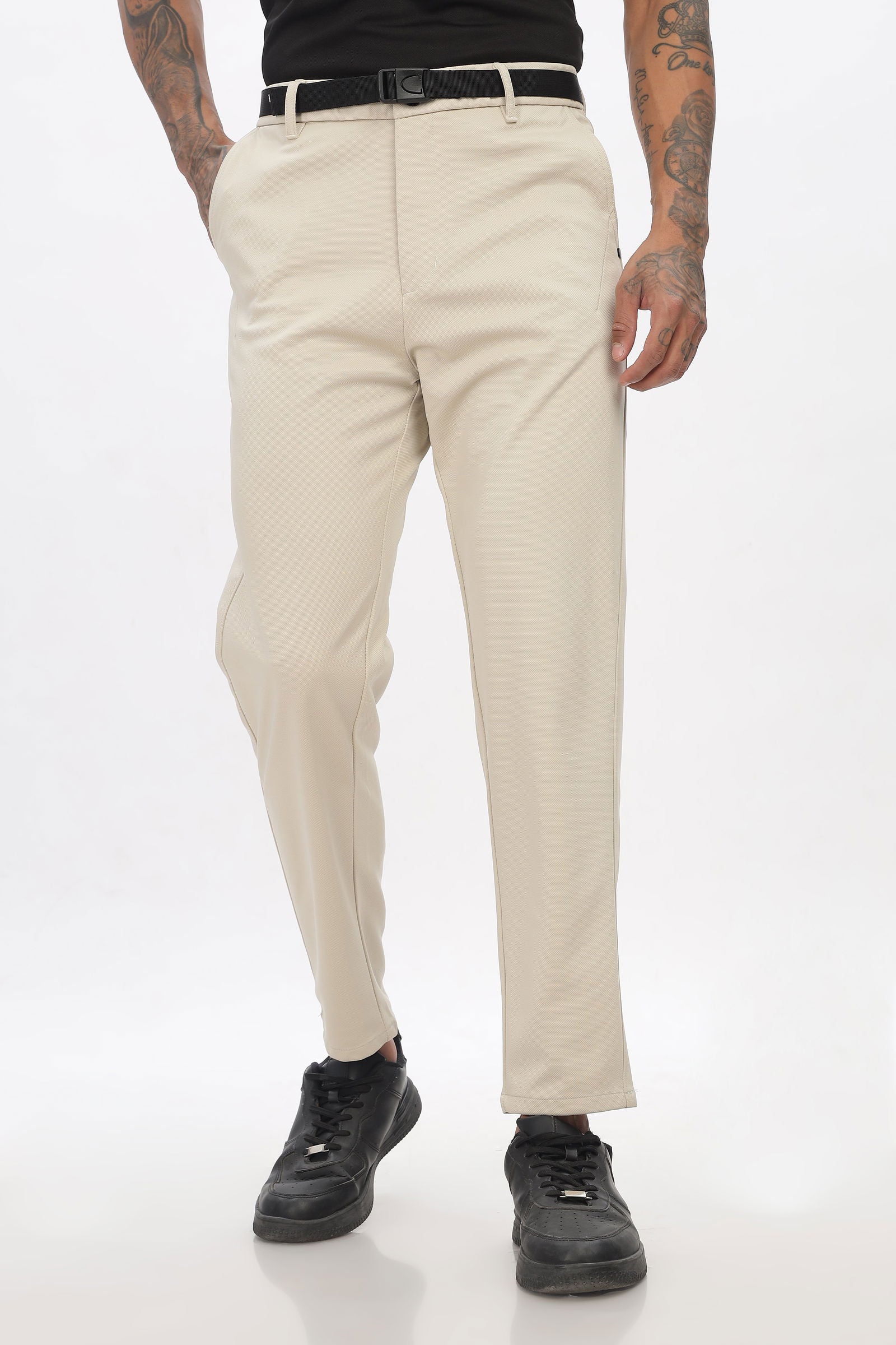 Power Stretch Beige Trouser - Three Days