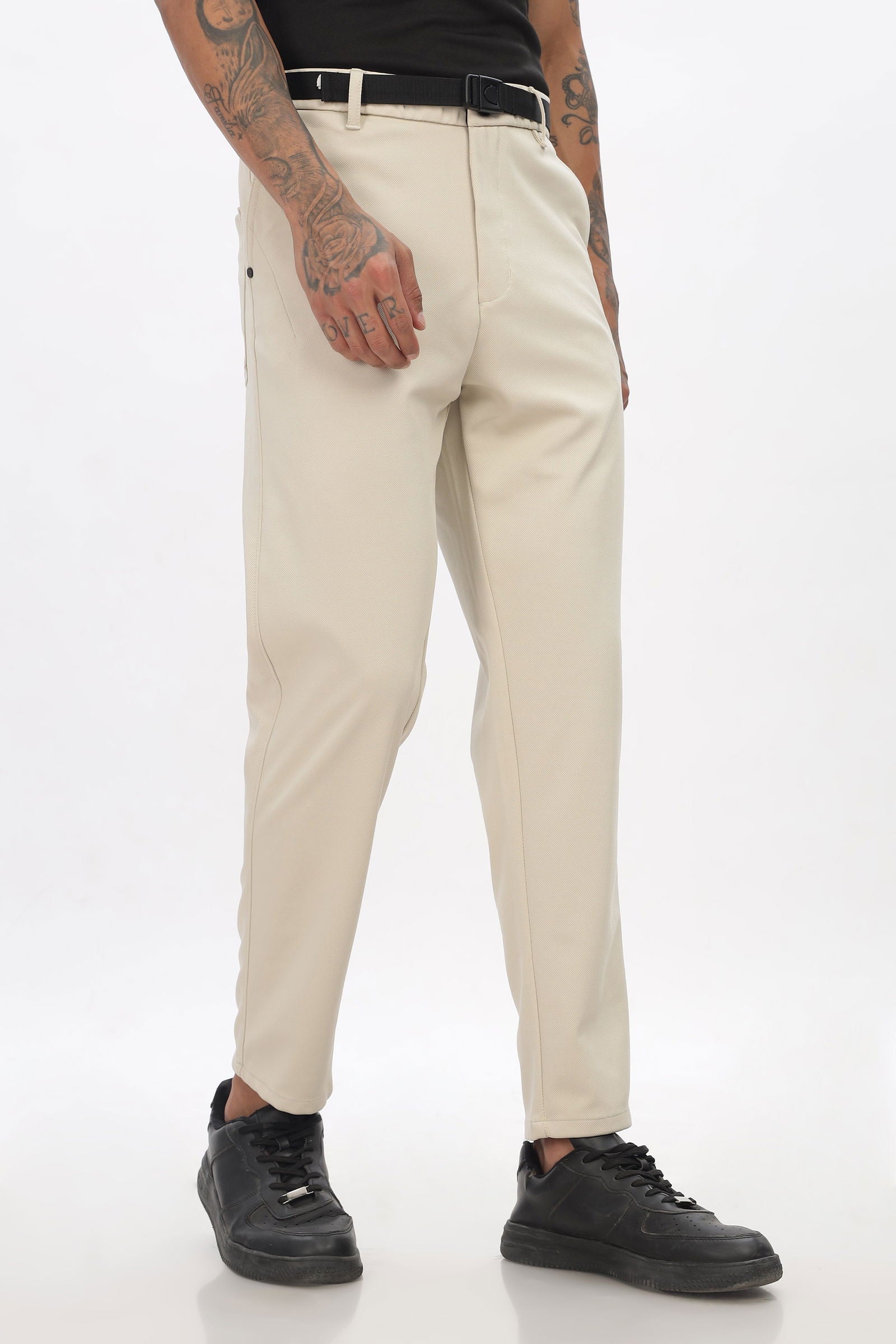 Power Stretch Beige Trouser - Three Days