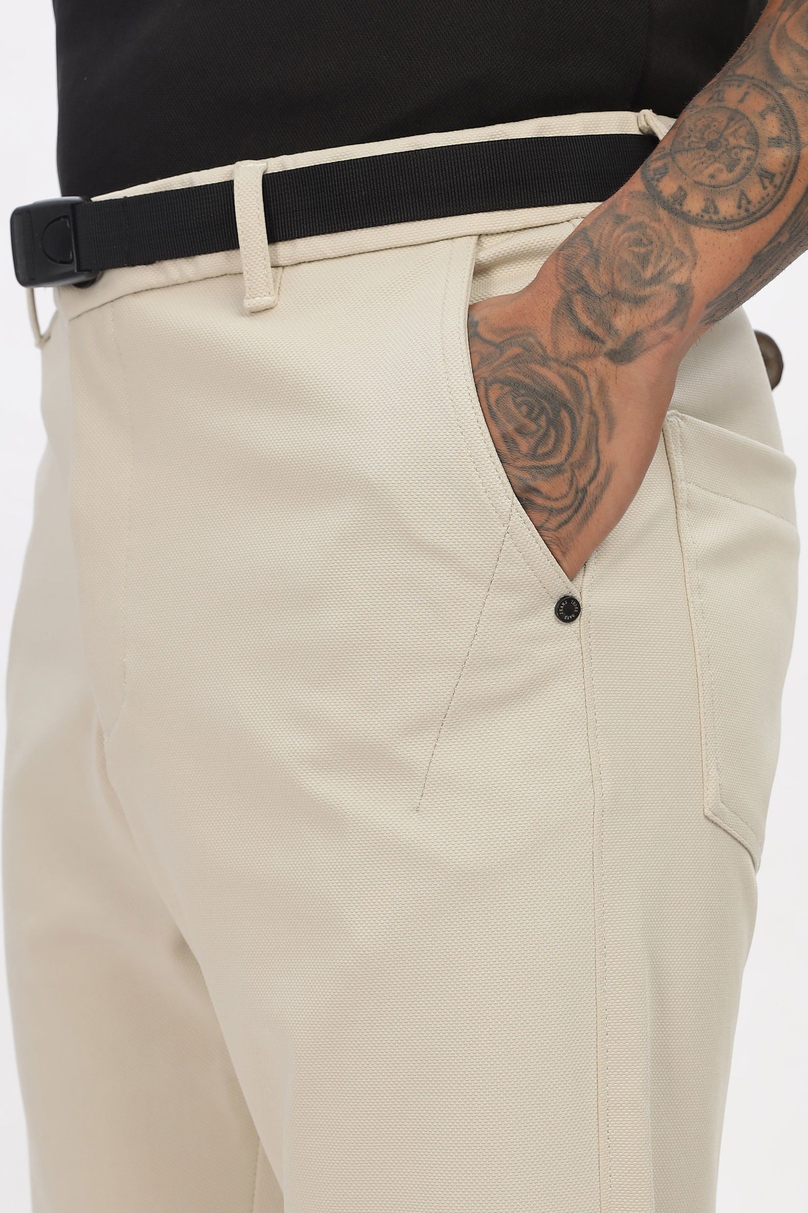 Power Stretch Beige Trouser - Three Days