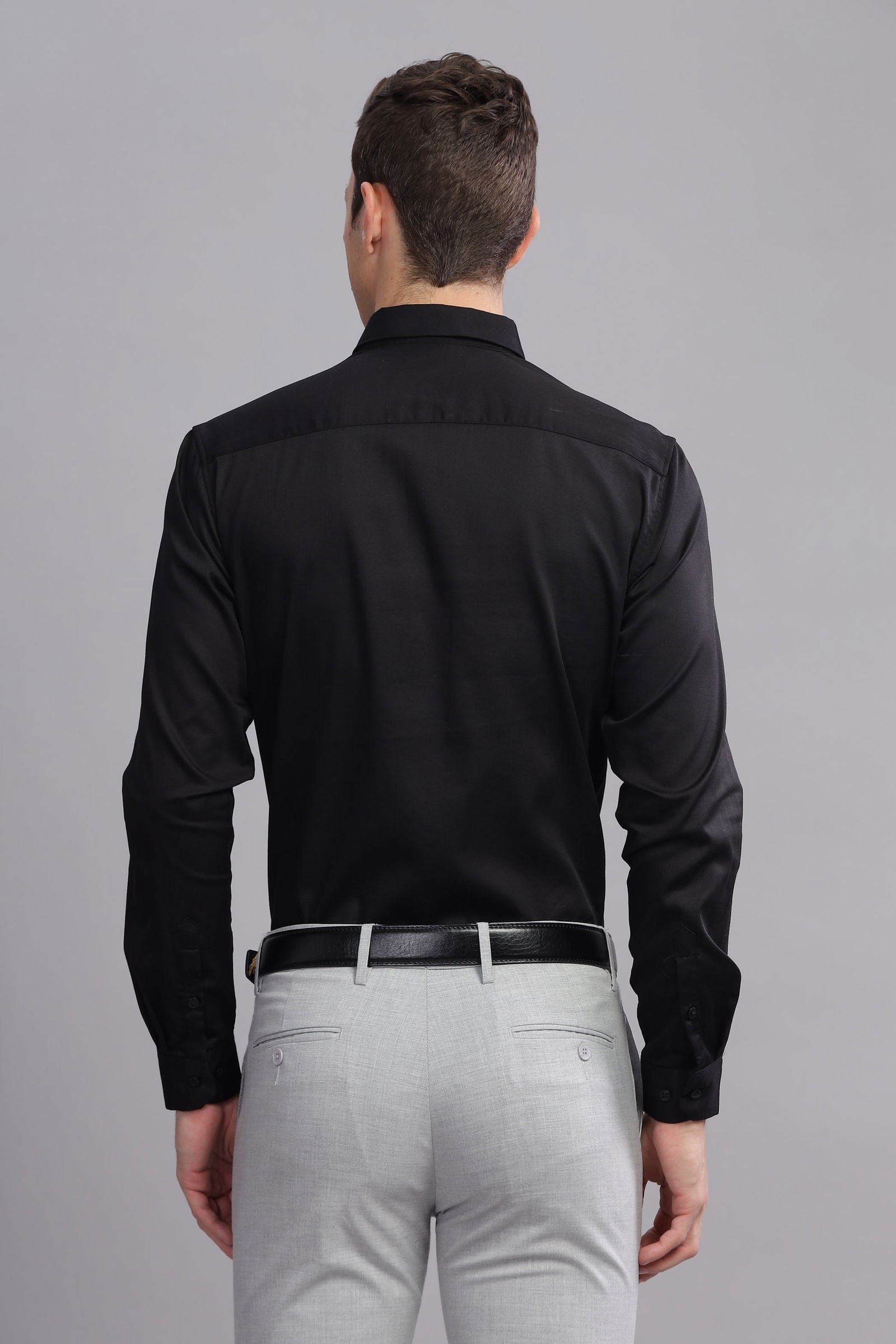 Prestige Plain Solid Long Sleeves Shirt - Three Days