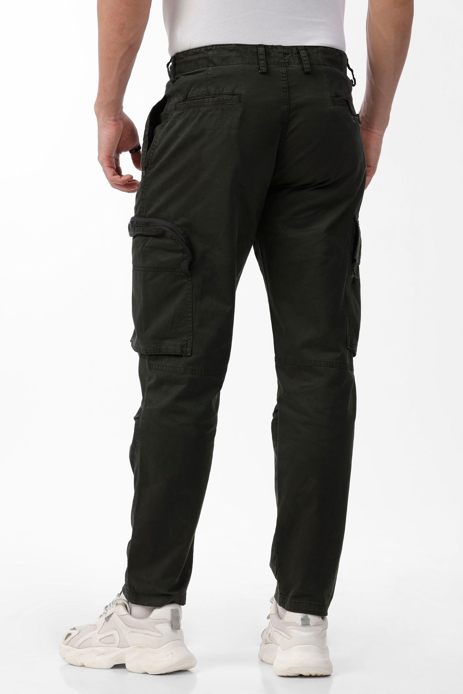 Relaxed Ankle Fit Olive Cargo - Three Days