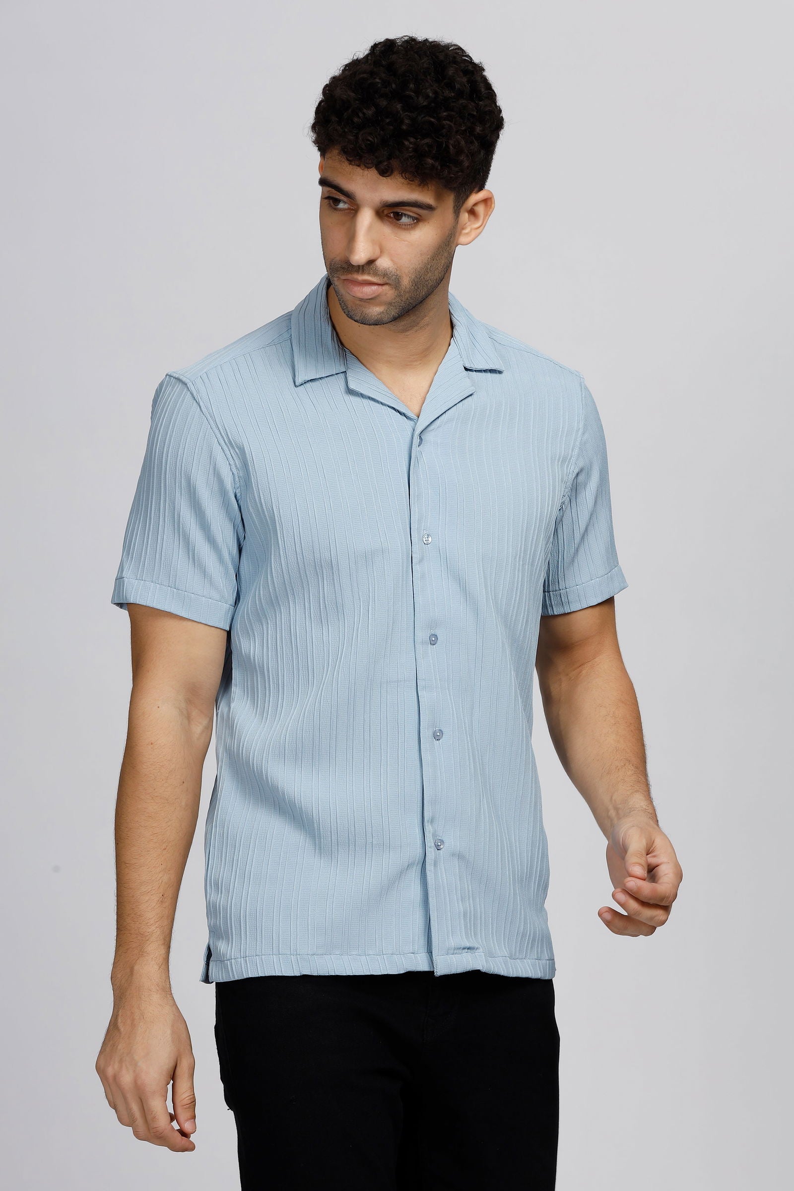 Solid Simplicity Cuban Collar Shirt - Three Days