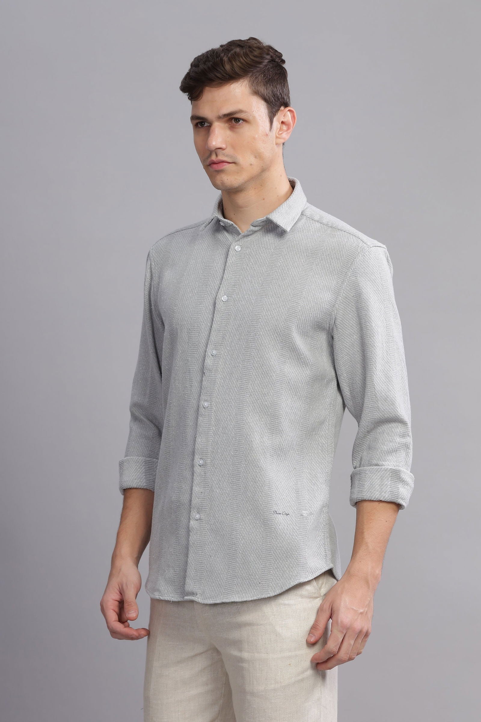 Textured Trove Blended Shirt - Three Days